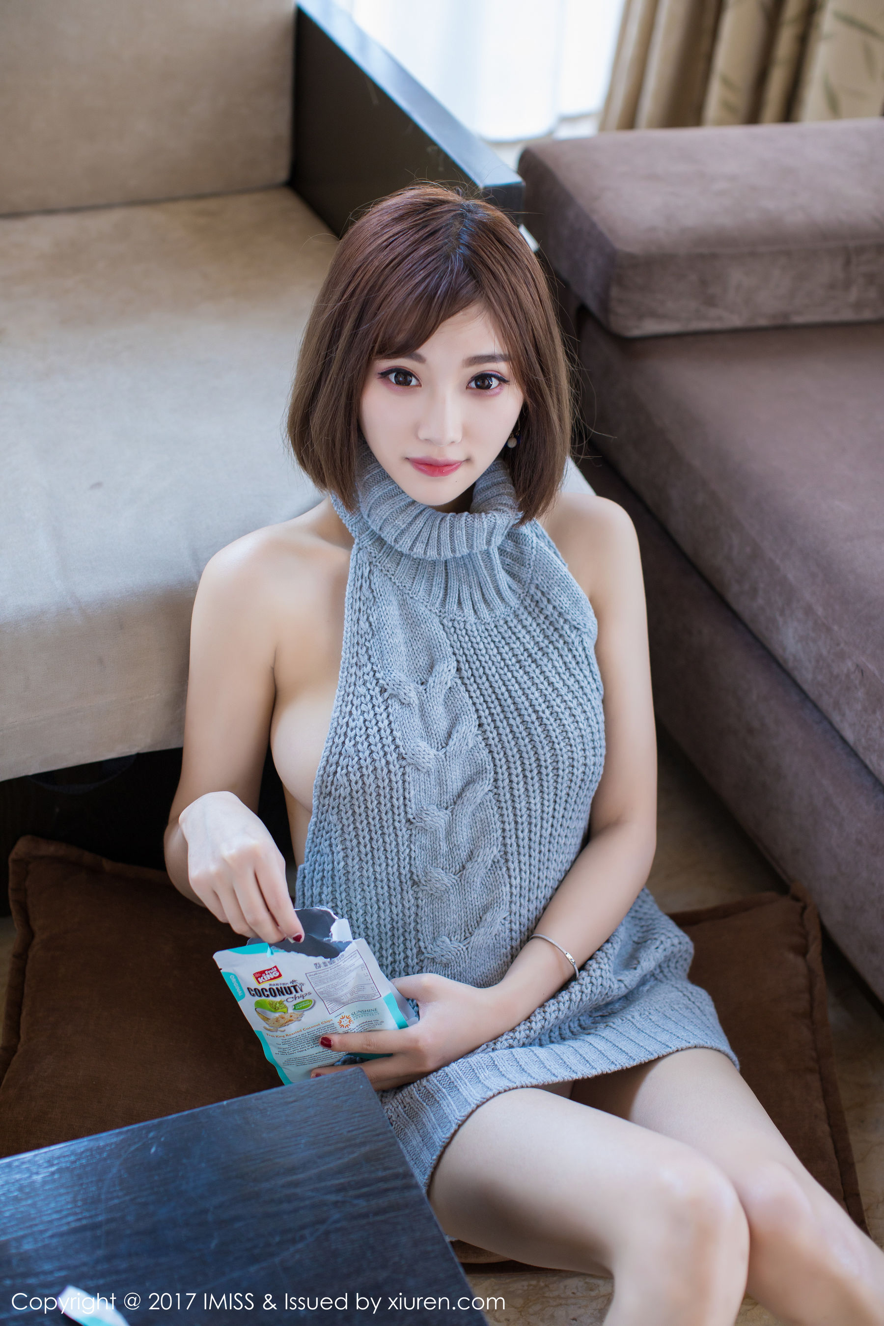 杨晨晨sugar《蕾丝内衣+开背毛衣》 [爱蜜社IMISS] VOL.166 第33张图