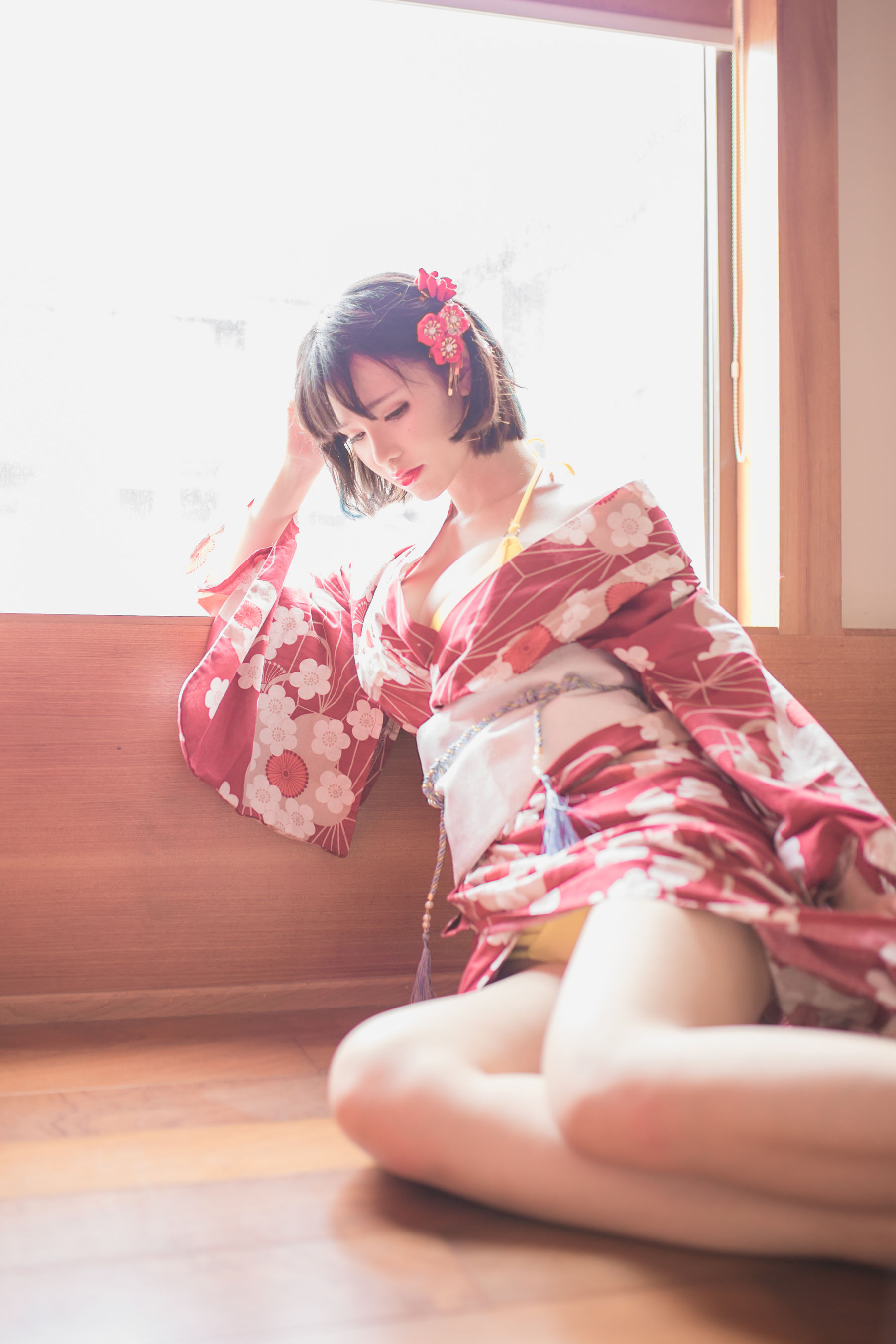 [萝莉COS] Yoko宅夏《妹汤物语(和服)》 第1张图