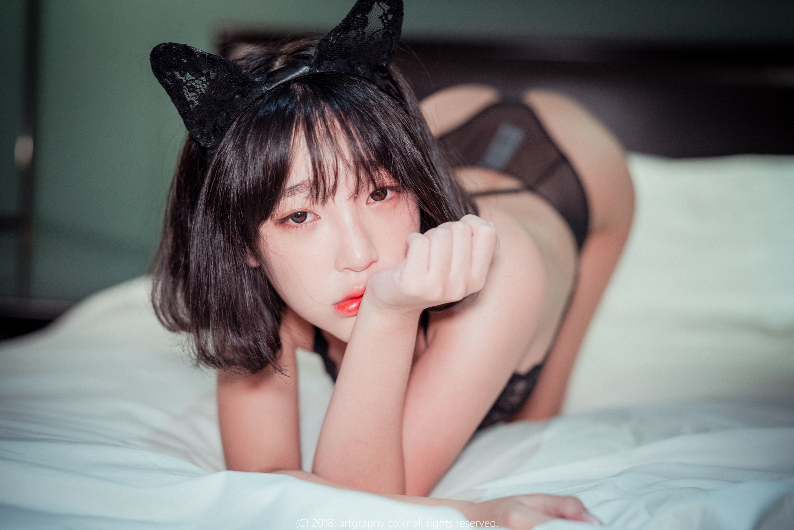 [ARTGRAVIA] VOL.034 巨乳少女姜仁卿 - 蕾丝猫女 第7张图