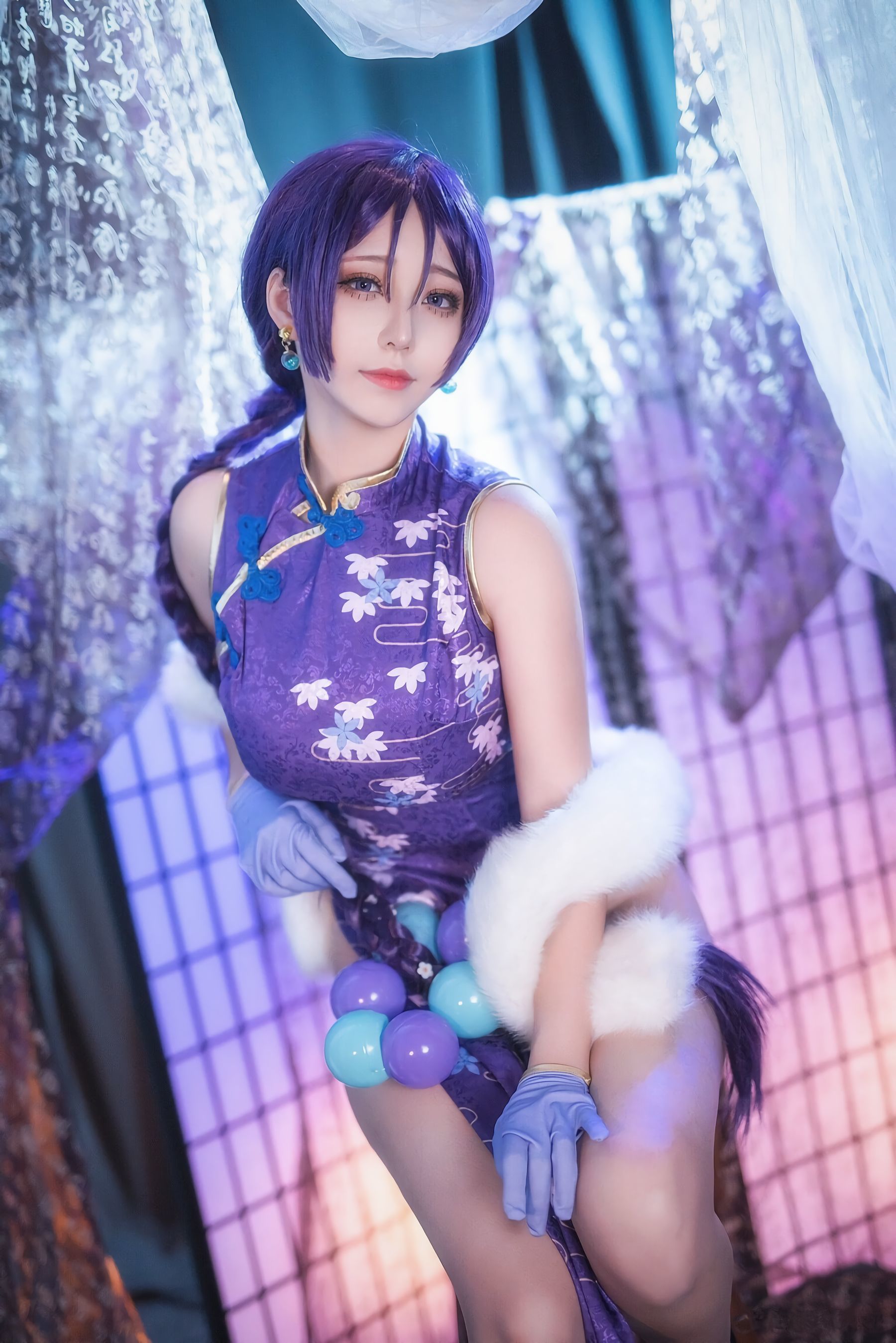 [萝莉COS] 萌妹菌烨tako - FGO奶光旗袍 第1张图