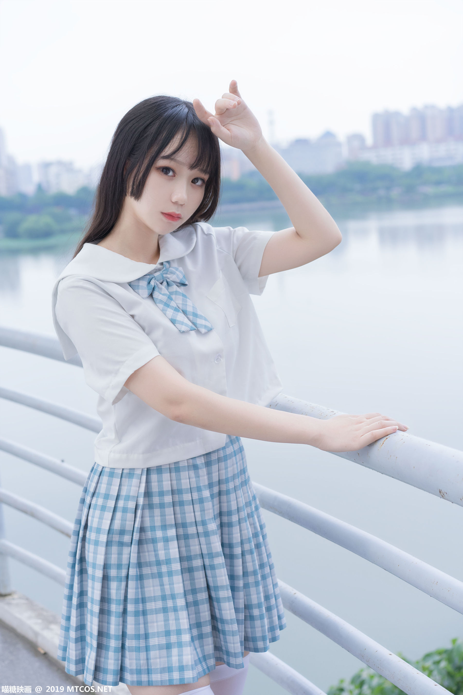 [喵糖映画] VOL.015 半度度度喵 - 白丝格子裙 第10张图