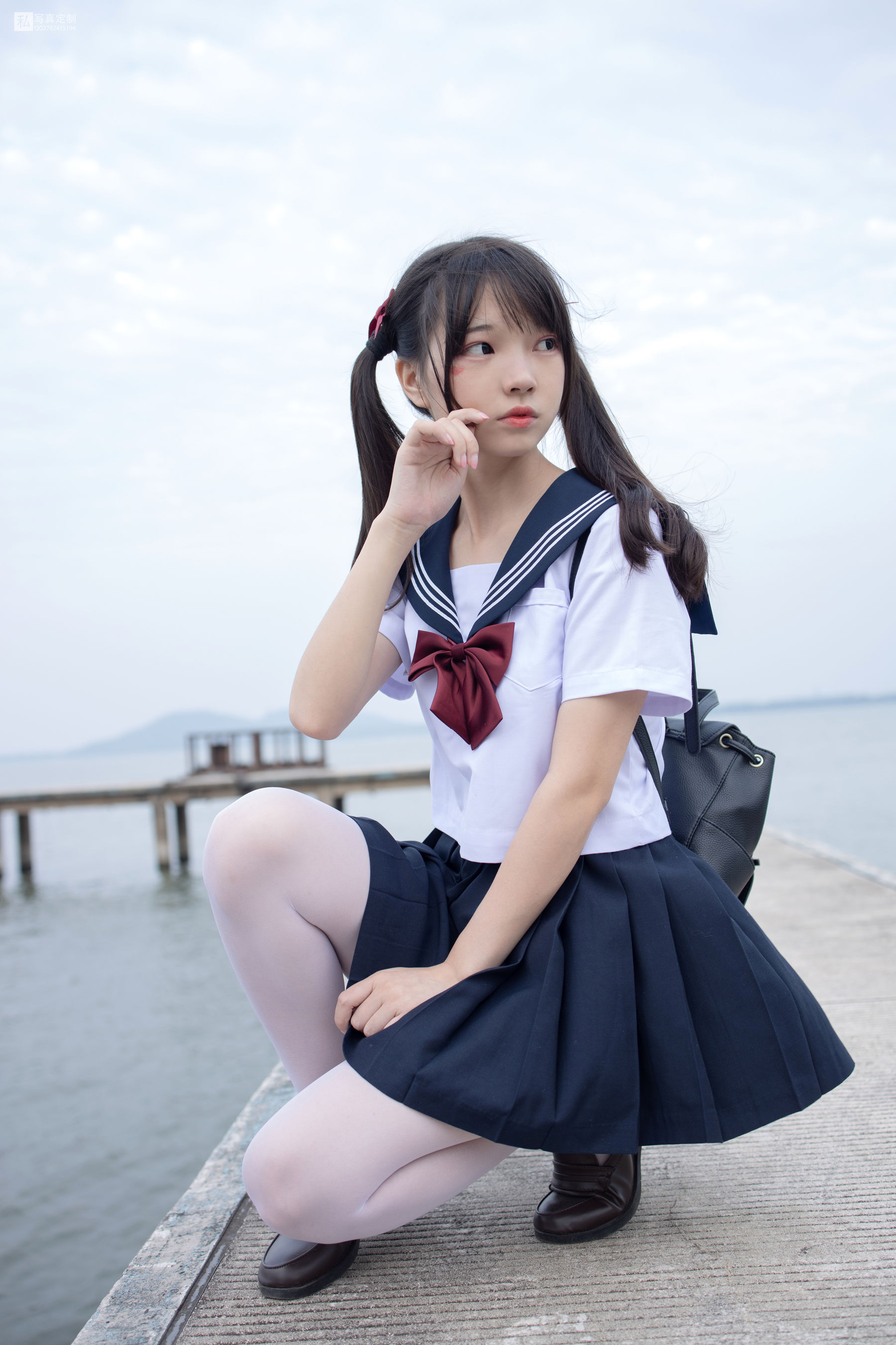 [森萝财团] JKFUN-028 默陌 15D白丝 抑郁湖边与绝望天台 第12张图