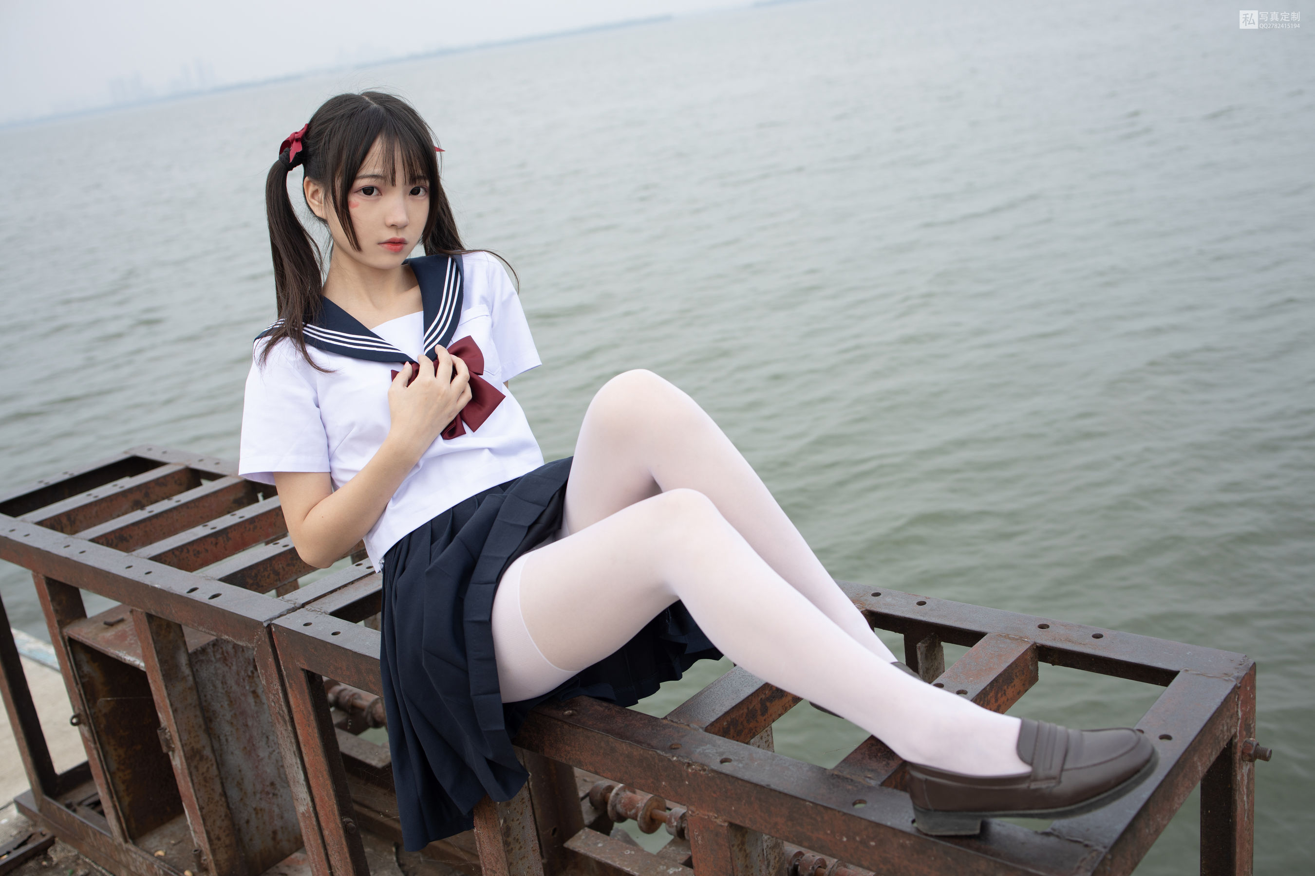 [森萝财团] JKFUN-028 默陌 15D白丝 抑郁湖边与绝望天台 第14张图