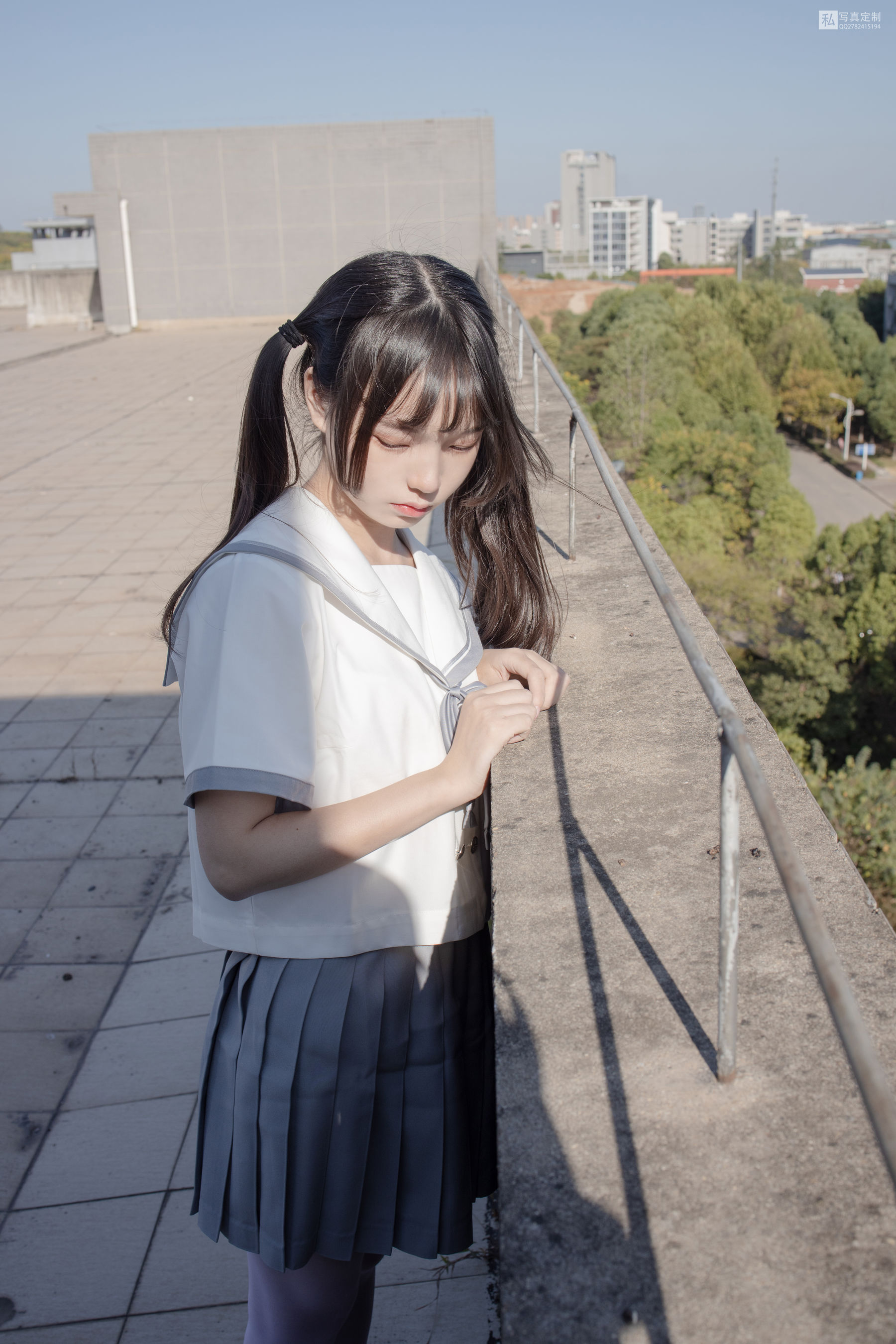 [森萝财团] JKFUN-028 默陌 15D白丝 抑郁湖边与绝望天台 第46张图