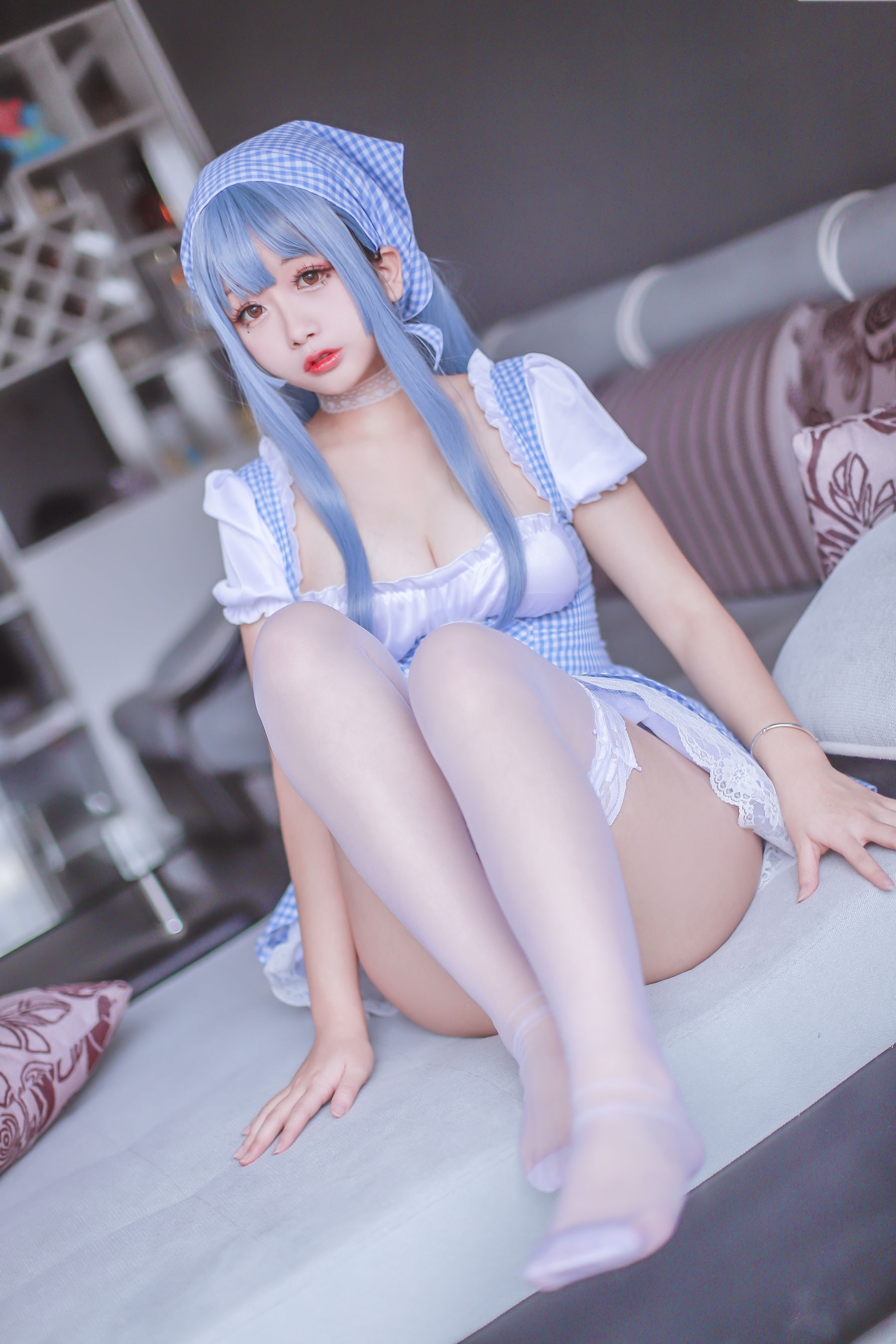 Cosplay日奈娇 蓝色女仆 第1张图