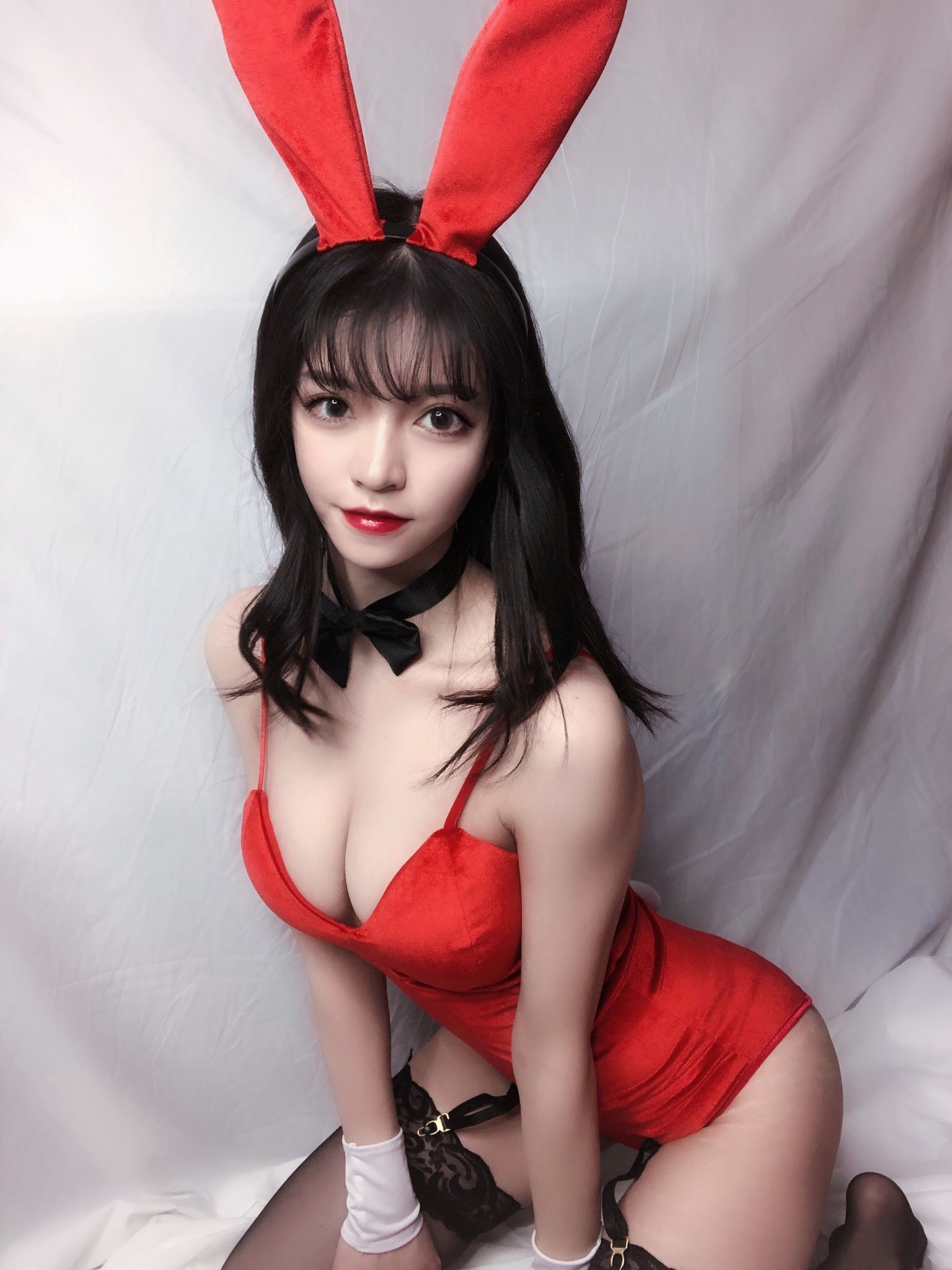 銘銘Kizami 红丝绒兔女郎 第10张图