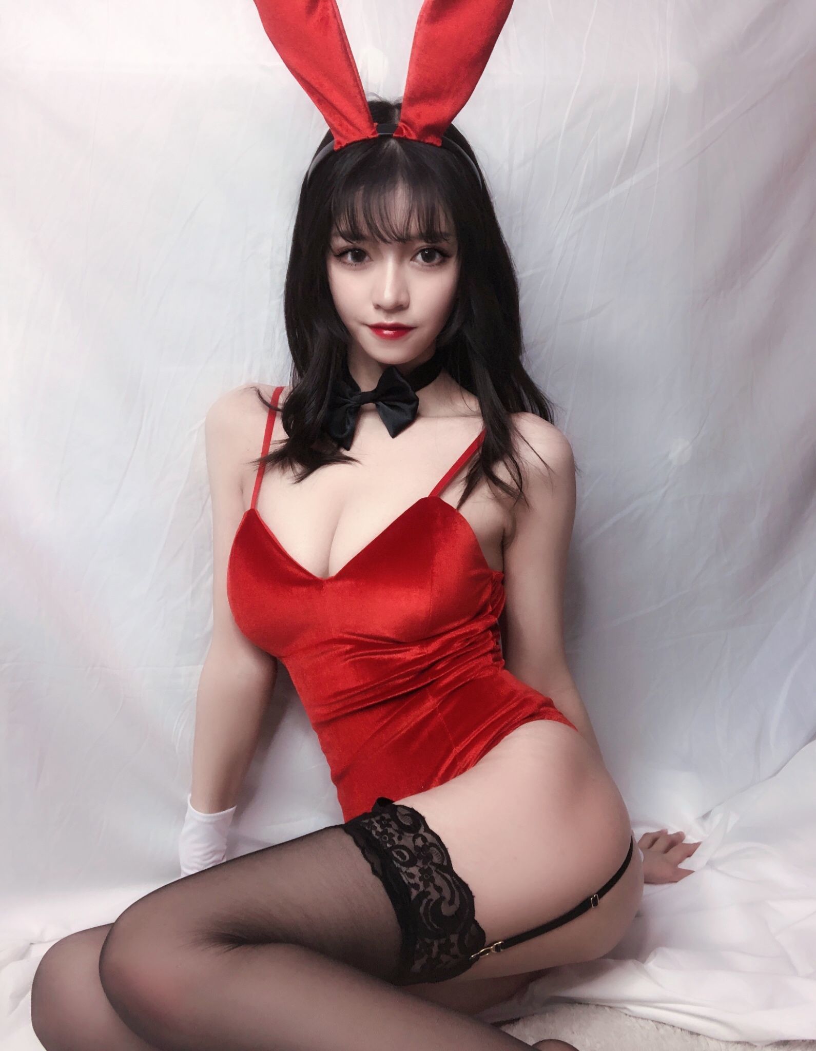 銘銘Kizami 红丝绒兔女郎 第14张图