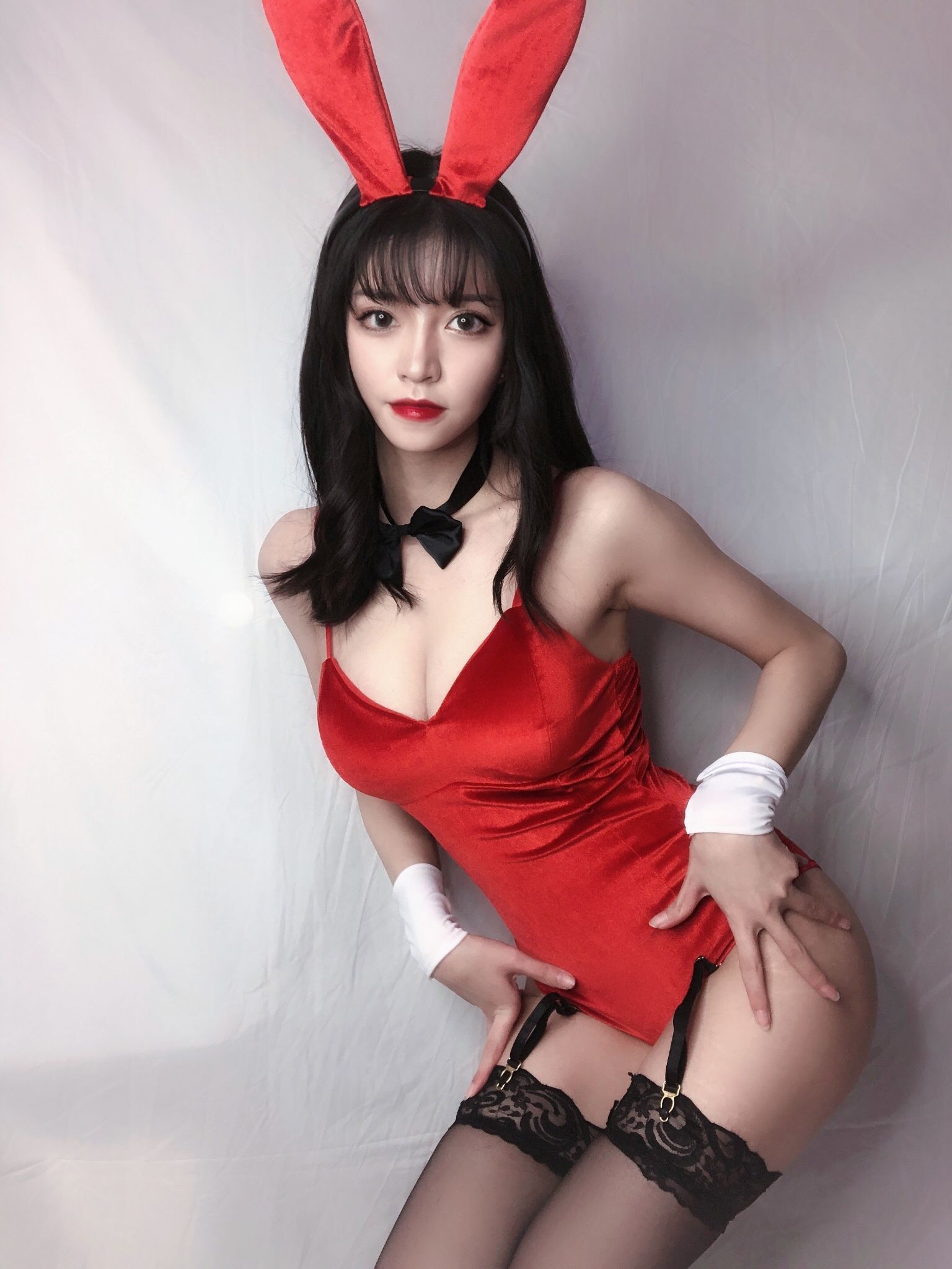 銘銘Kizami 红丝绒兔女郎 第31张图