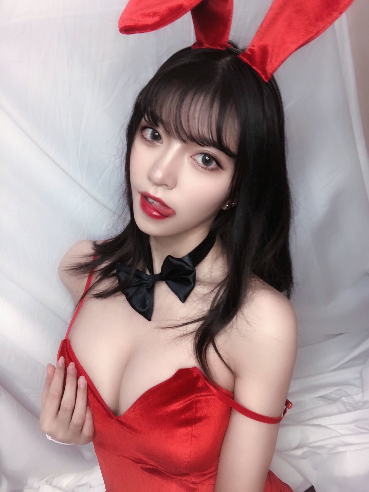 銘銘Kizami 红丝绒兔女郎 第57张图