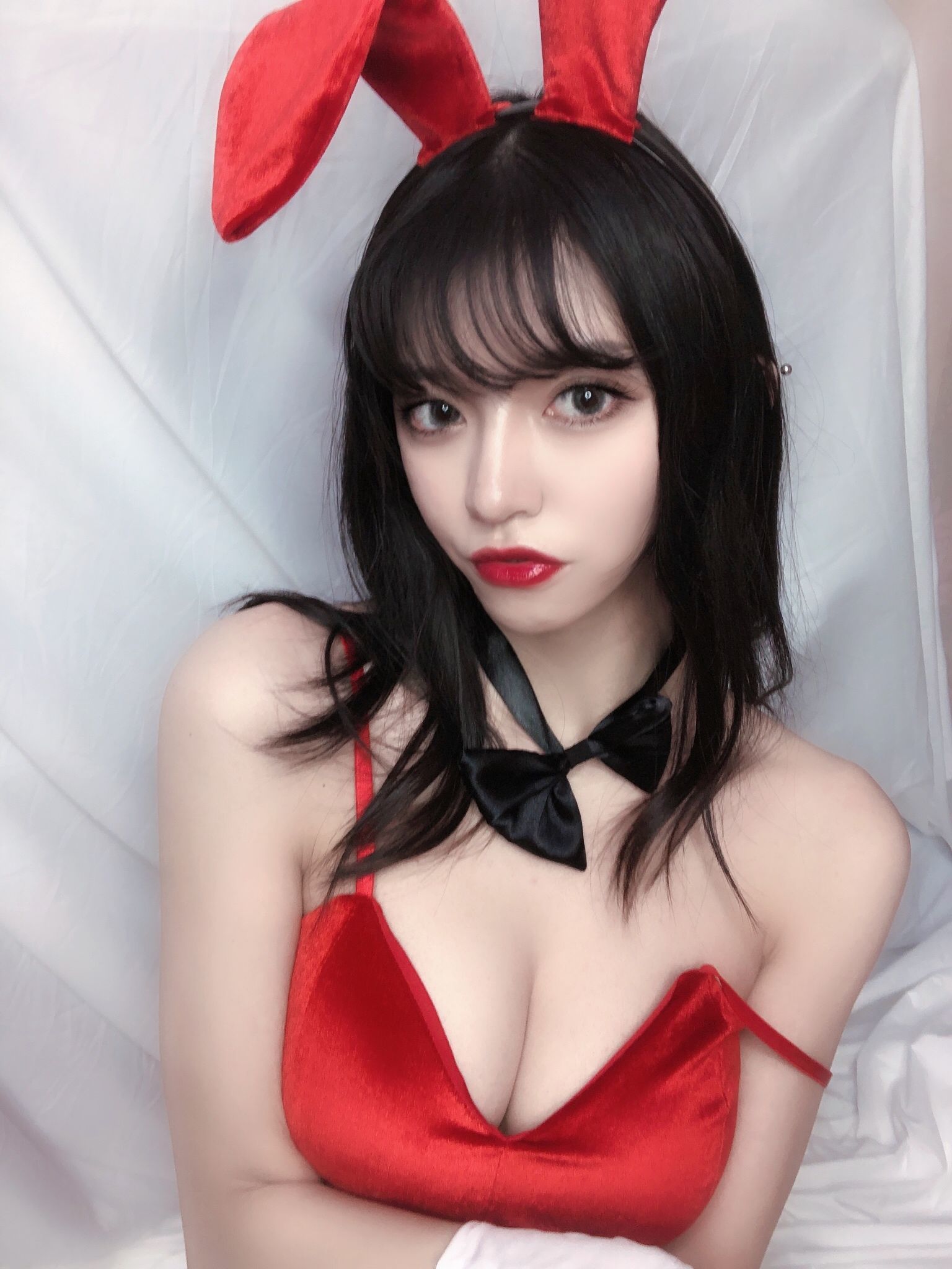 銘銘Kizami 红丝绒兔女郎 第58张图