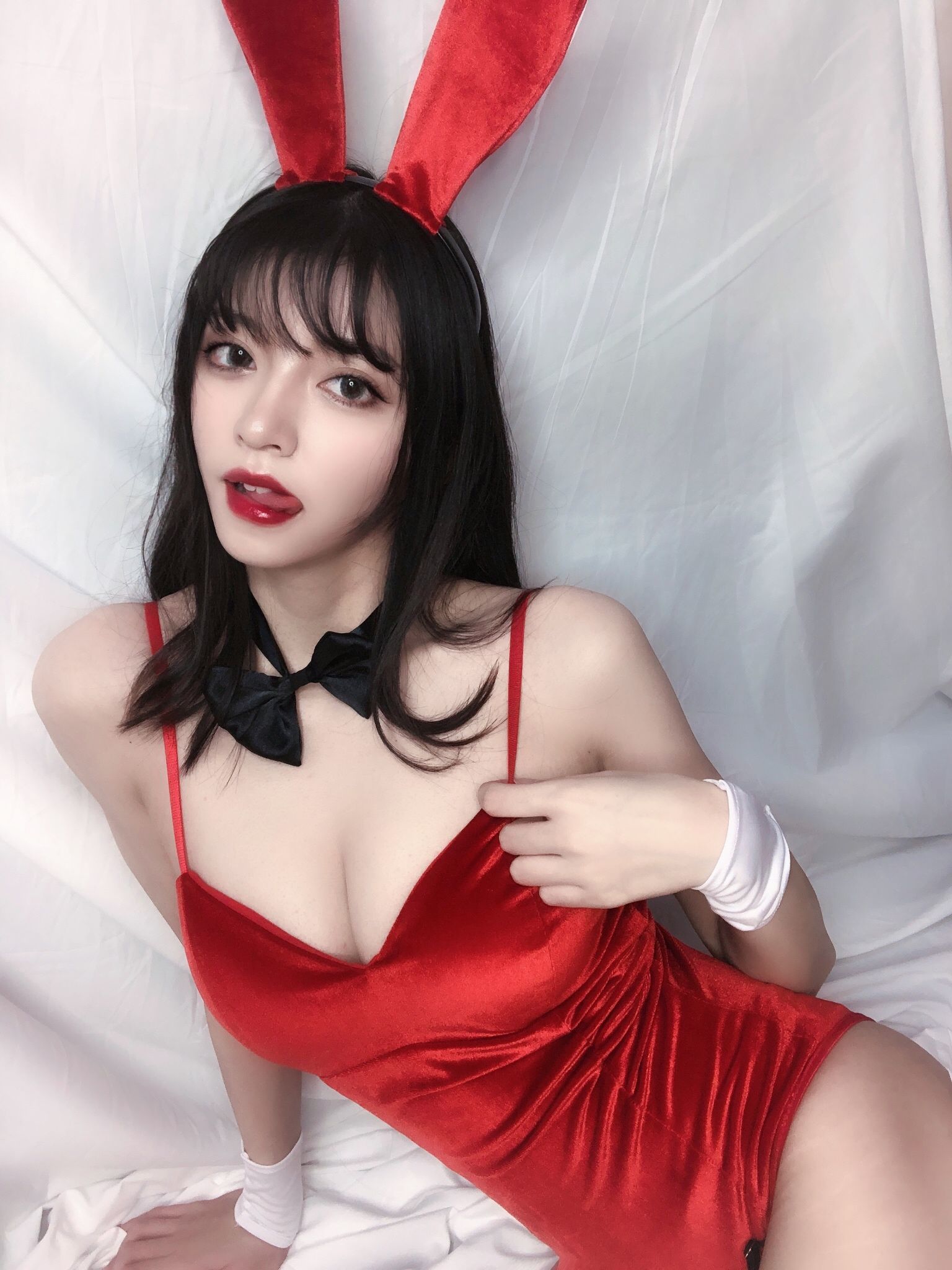銘銘Kizami 红丝绒兔女郎 第61张图