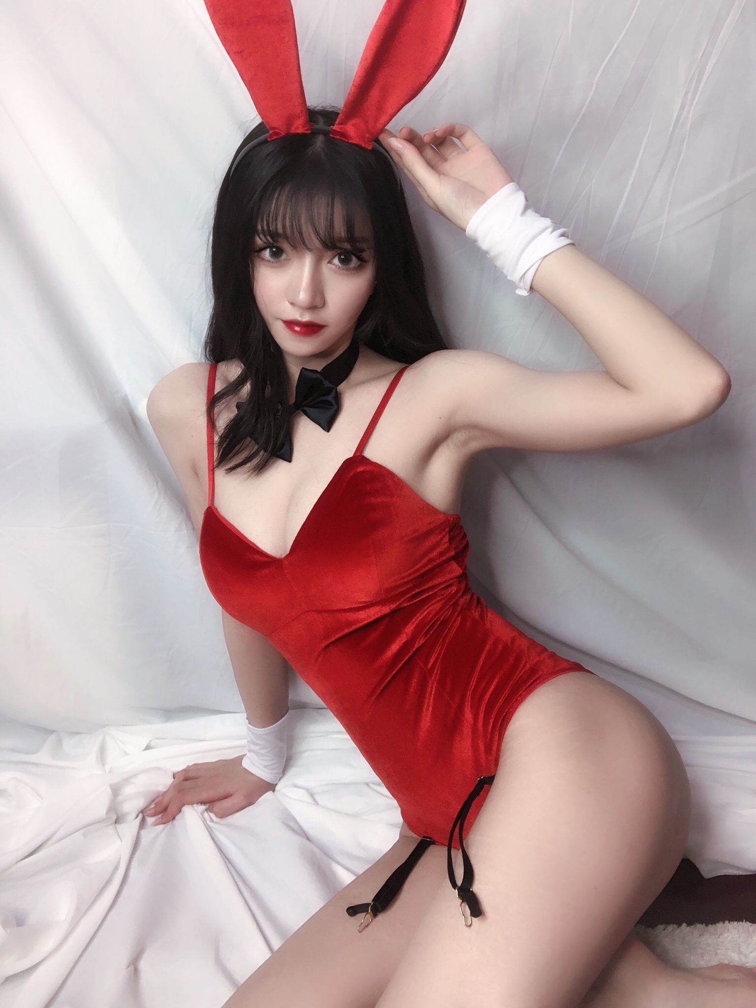 銘銘Kizami 红丝绒兔女郎 第62张图