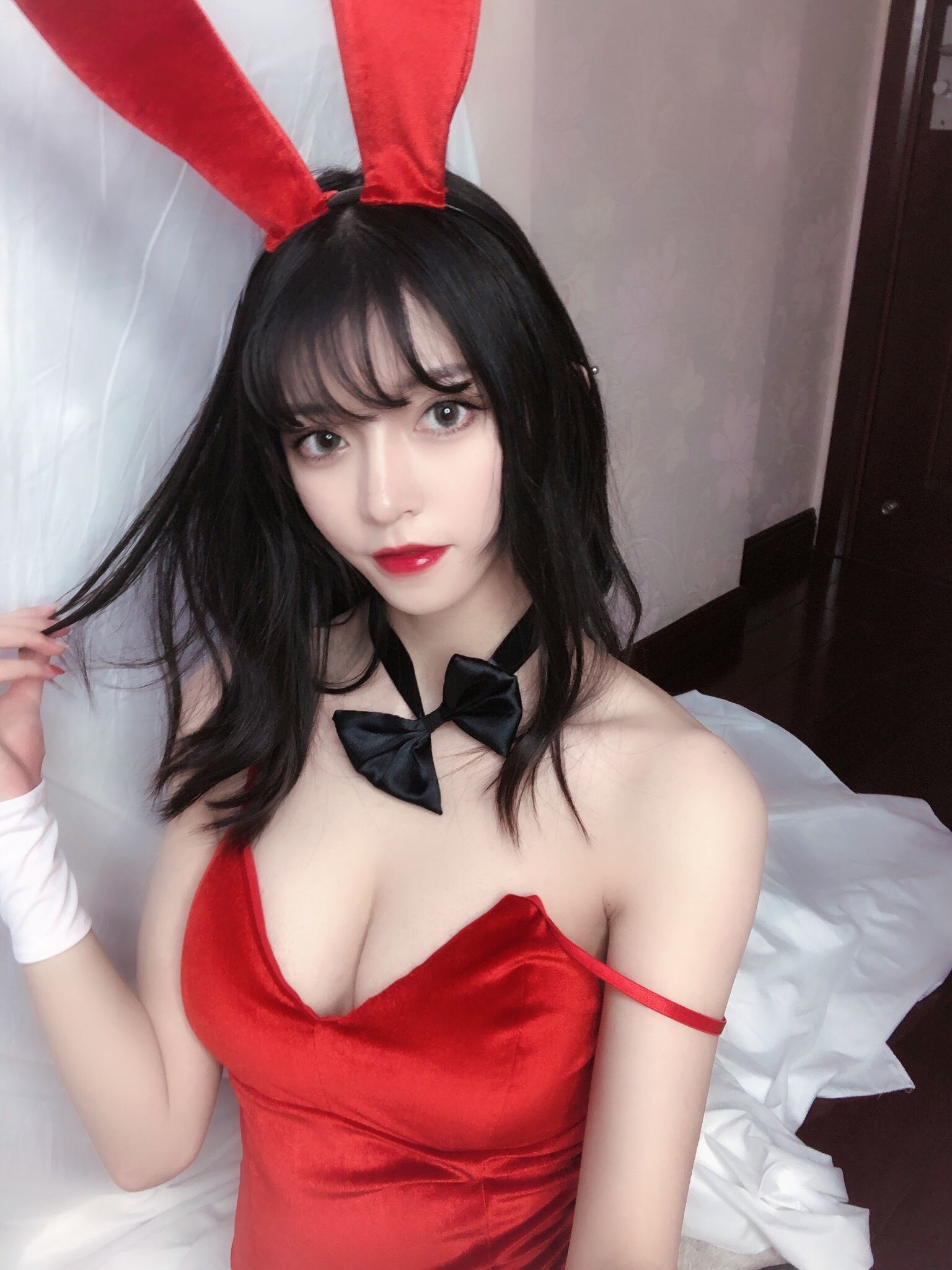 銘銘Kizami 红丝绒兔女郎 第7张图