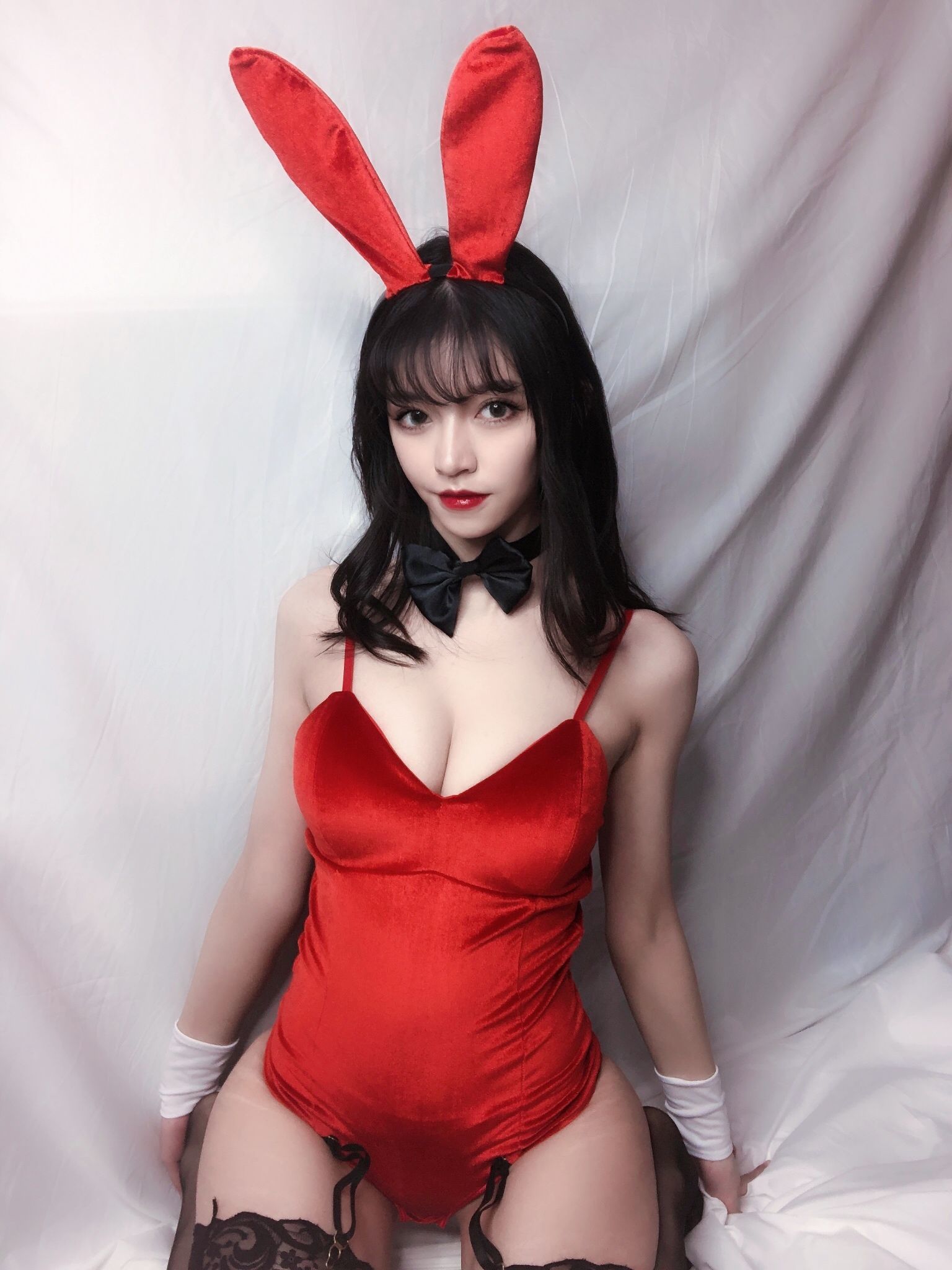 銘銘Kizami 红丝绒兔女郎 第8张图