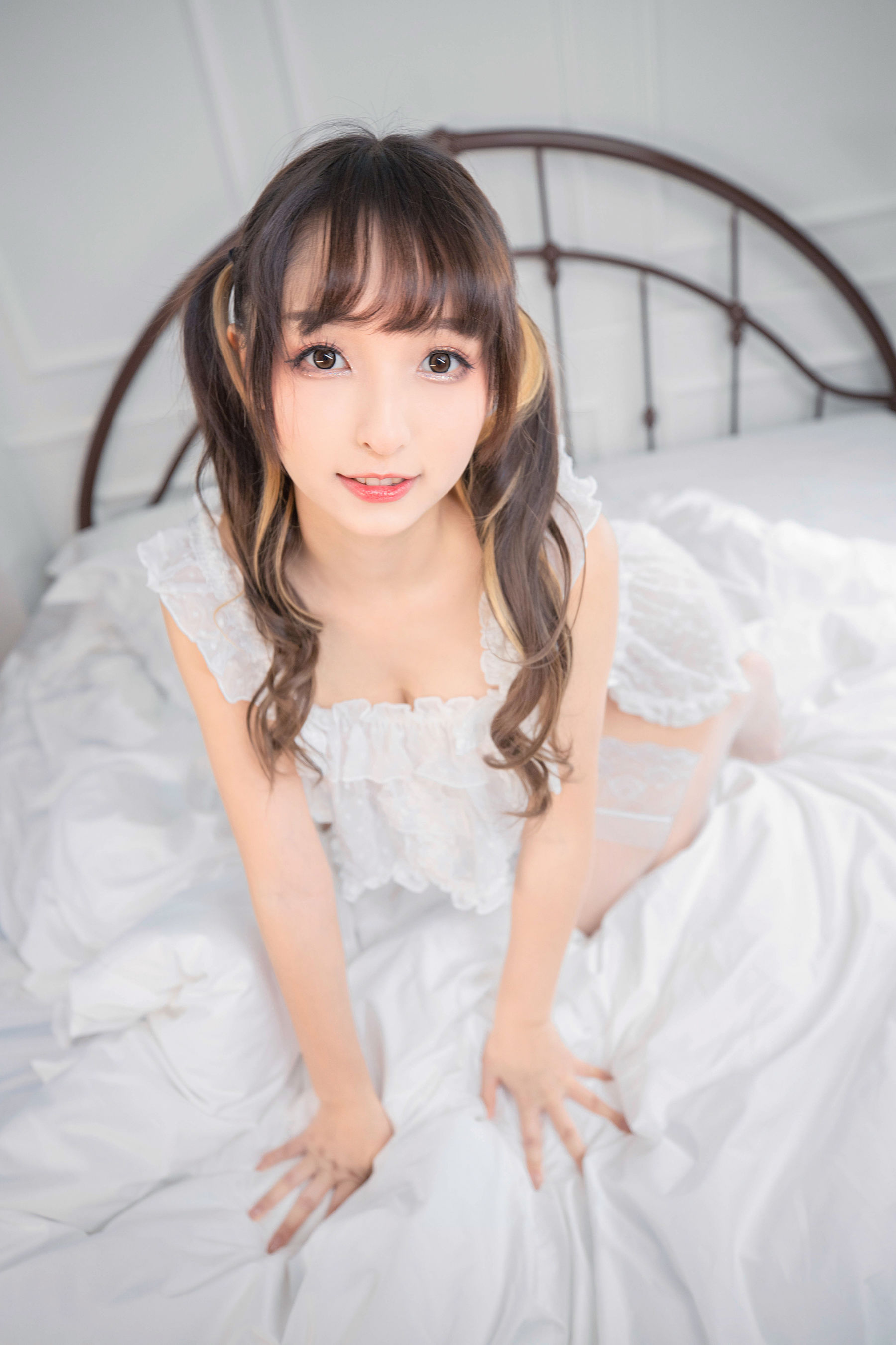 [Cosplay写真] 萝莉神楽坂真冬之トリック放題 - 白丝少女 第14张图