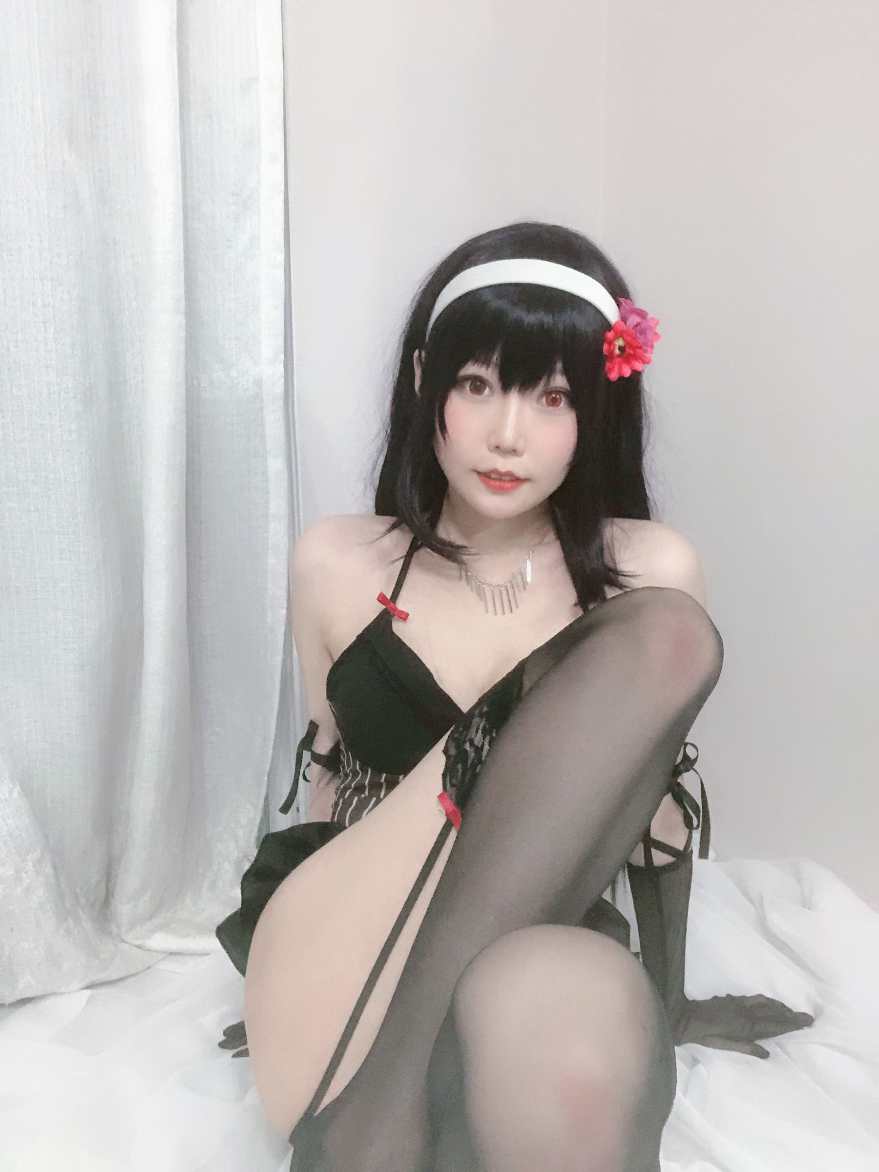 [Cosplay写真] 香草喵露露 - 诗羽学姐睡衣 第21张图