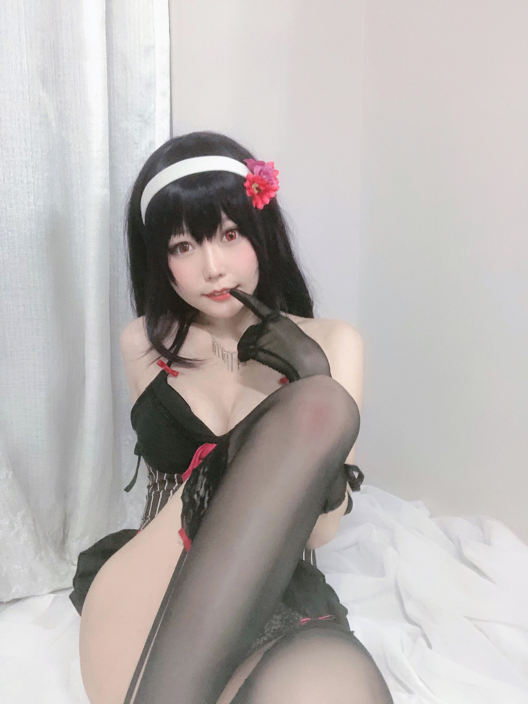 [Cosplay写真] 香草喵露露 - 诗羽学姐睡衣 第22张图