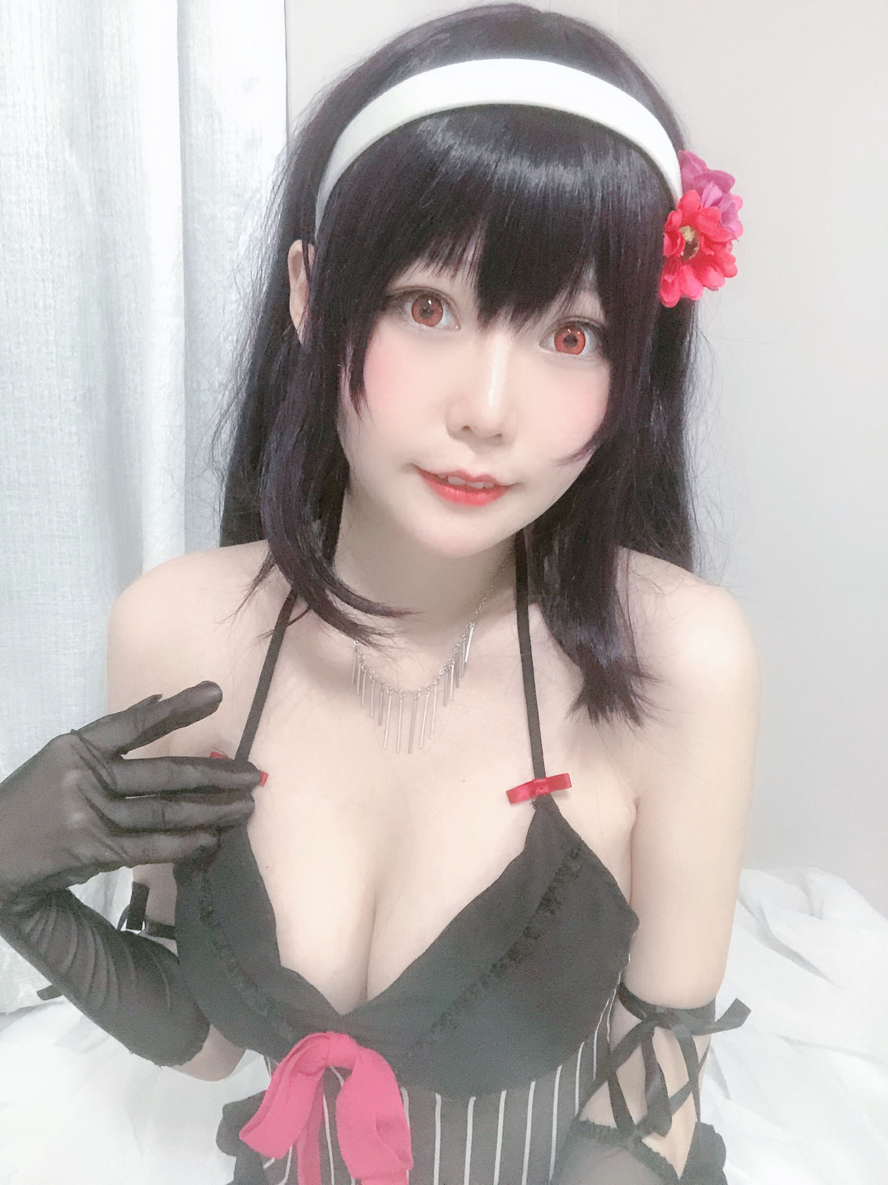 [Cosplay写真] 香草喵露露 - 诗羽学姐睡衣 第23张图