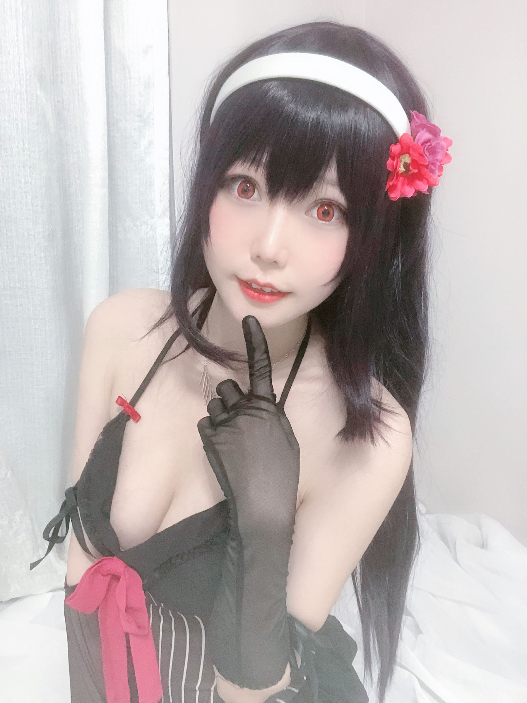 [Cosplay写真] 香草喵露露 - 诗羽学姐睡衣 第24张图