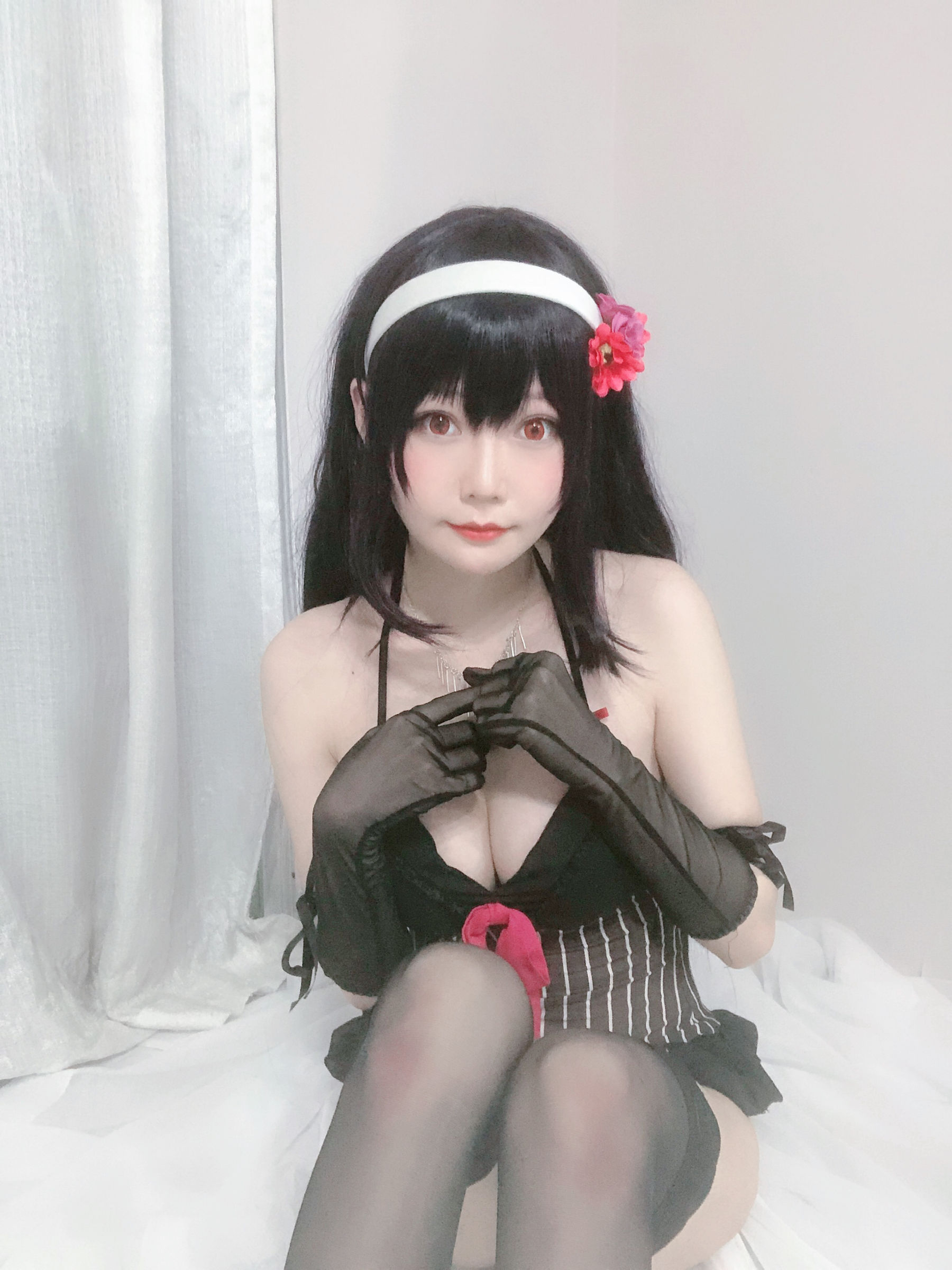 [Cosplay写真] 香草喵露露 - 诗羽学姐睡衣 第26张图
