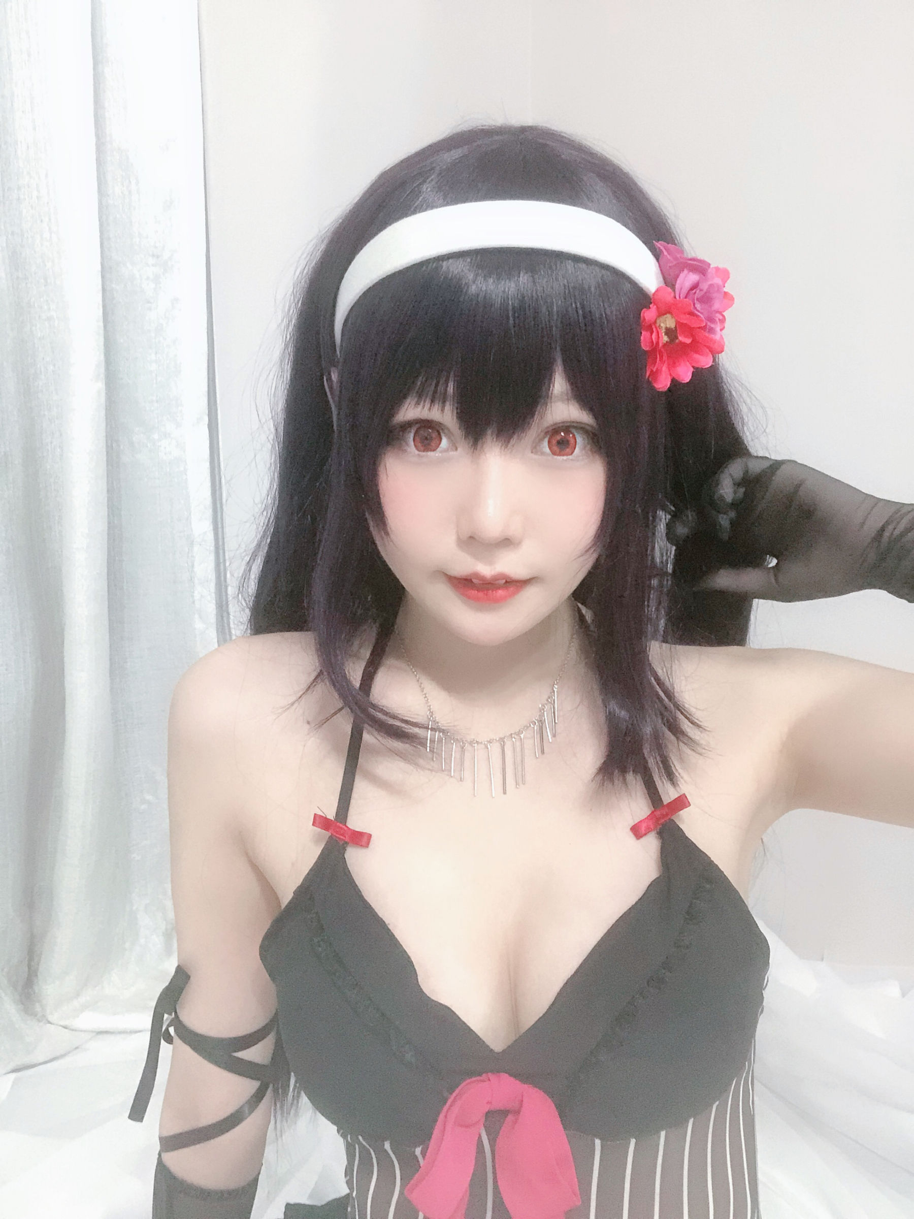 [Cosplay写真] 香草喵露露 - 诗羽学姐睡衣 第28张图