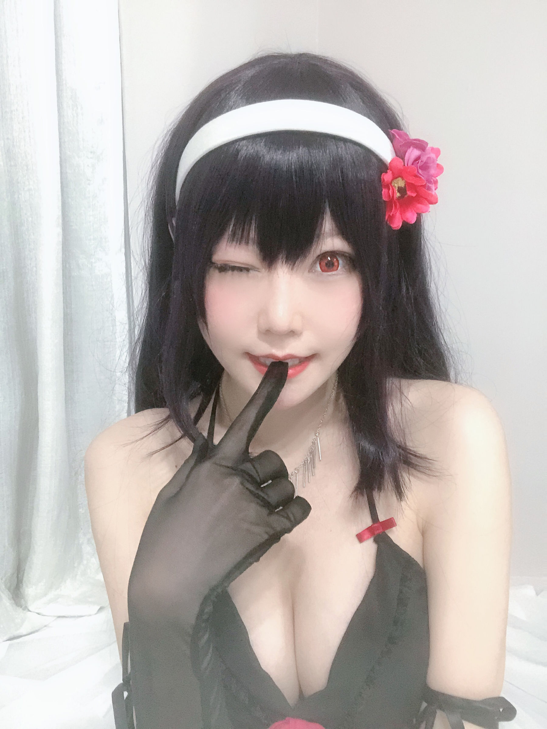 [Cosplay写真] 香草喵露露 - 诗羽学姐睡衣 第32张图