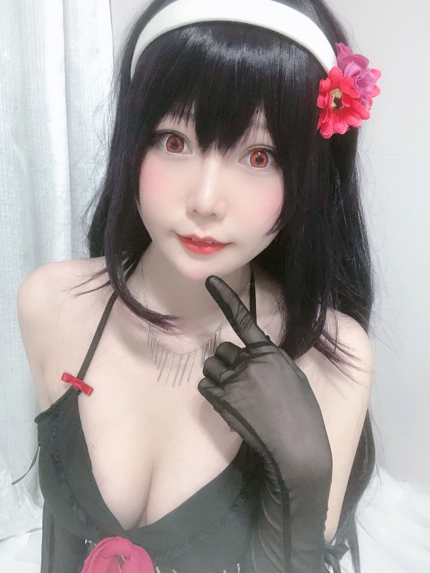 [Cosplay写真] 香草喵露露 - 诗羽学姐睡衣 第33张图