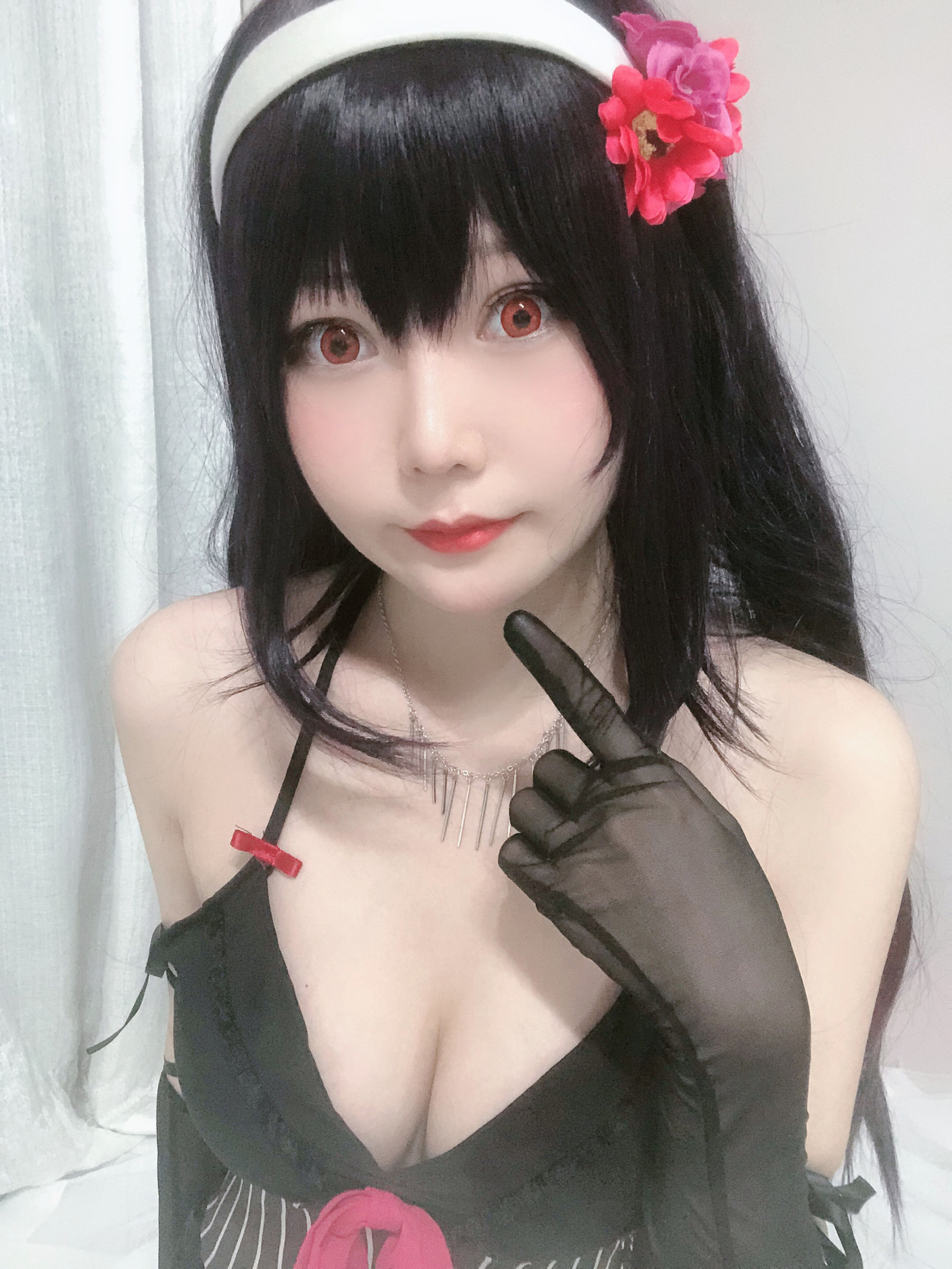 [Cosplay写真] 香草喵露露 - 诗羽学姐睡衣 第34张图