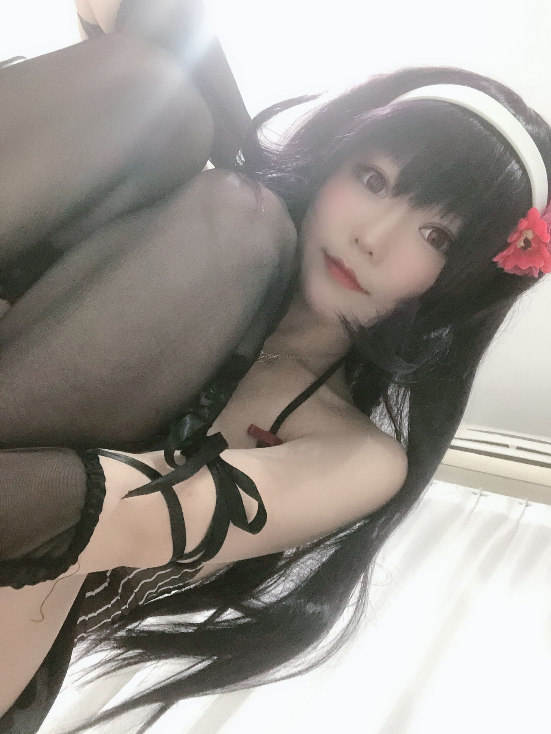 [Cosplay写真] 香草喵露露 - 诗羽学姐睡衣 第36张图