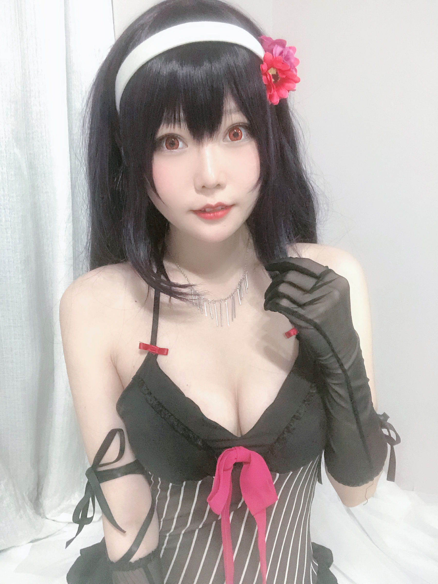 [Cosplay写真] 香草喵露露 - 诗羽学姐睡衣 第38张图
