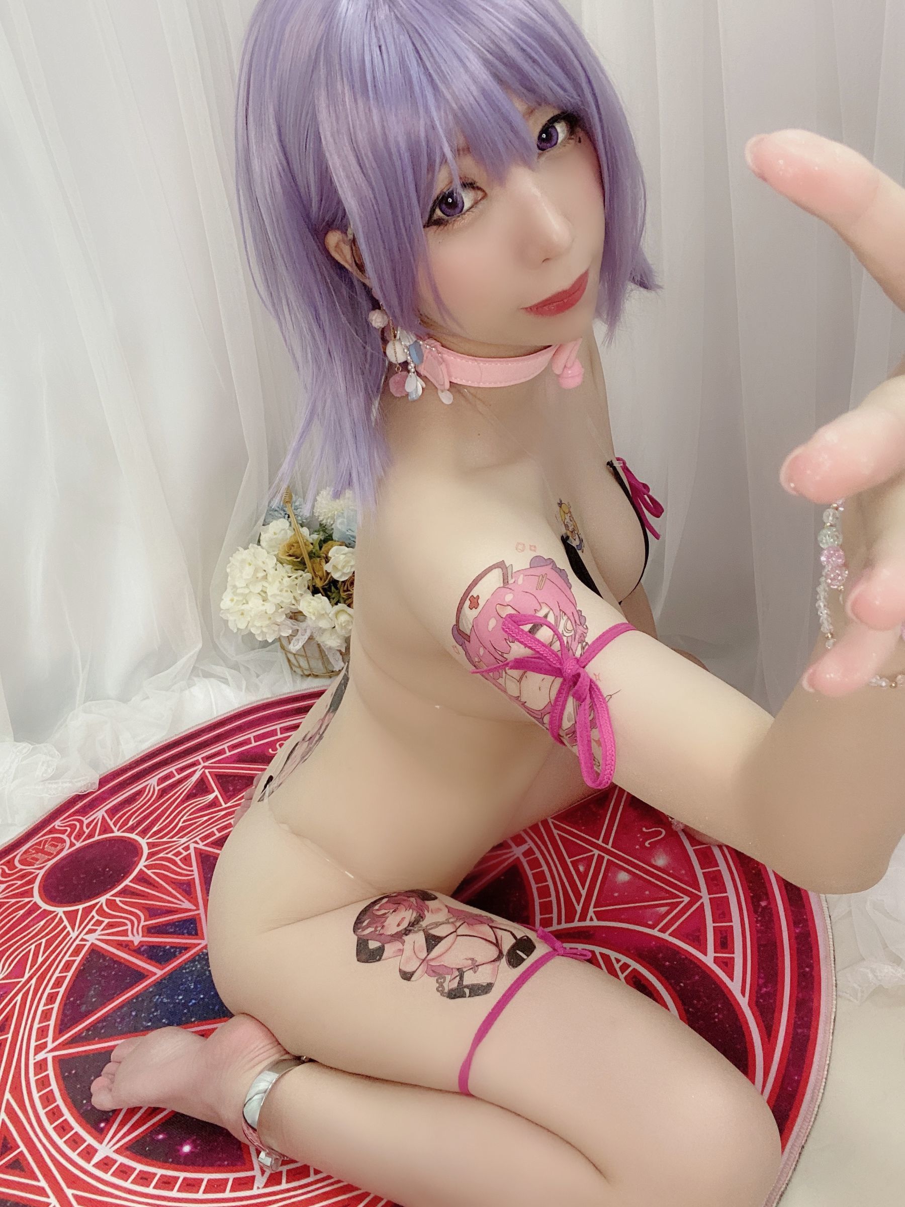 [网红COSER] 二次元巨乳美女鹿野希 - 淫纹姬 第45张图
