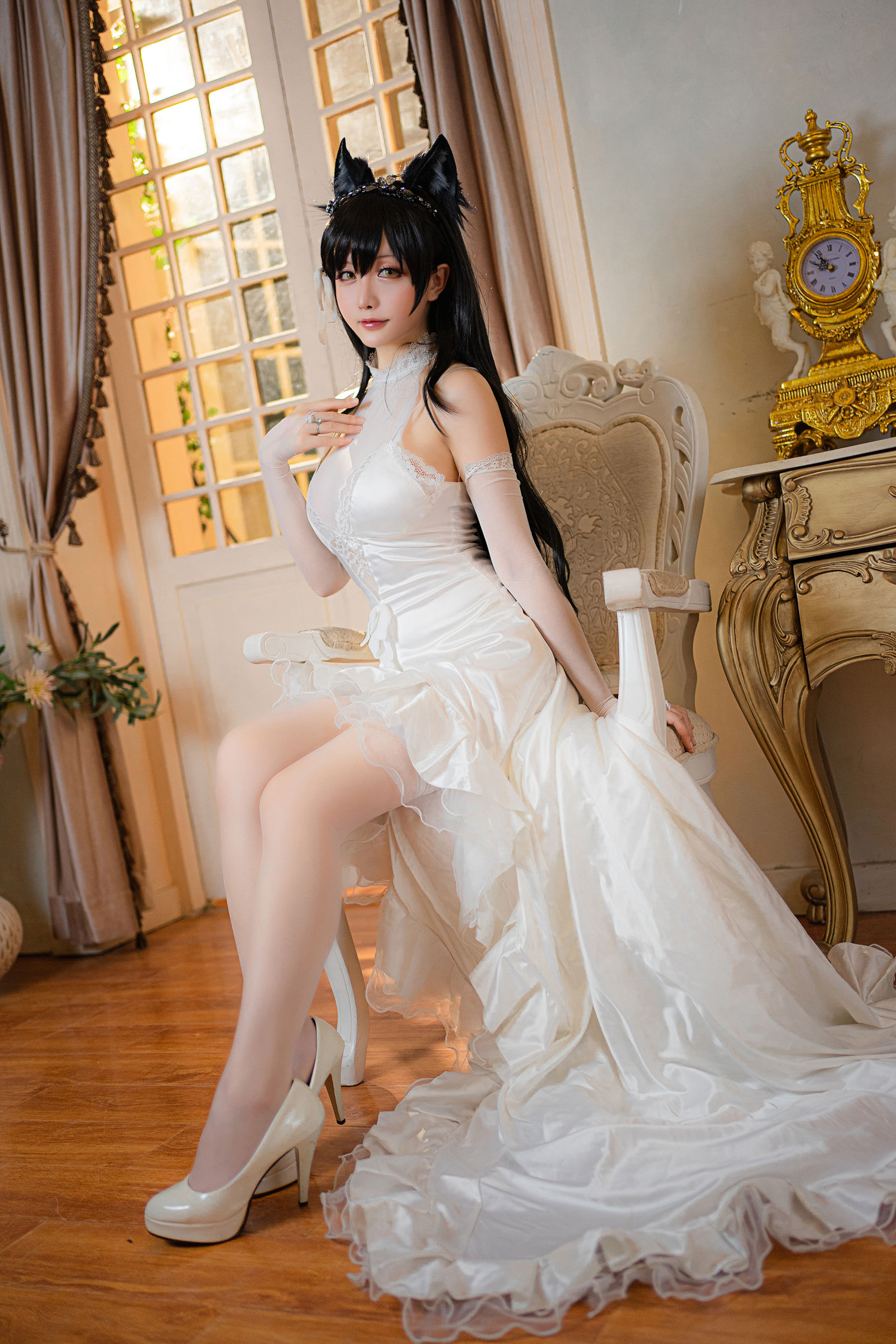 [Cosplay] Coser小姐姐星之迟迟 - 爱宕婚纱 第1张图