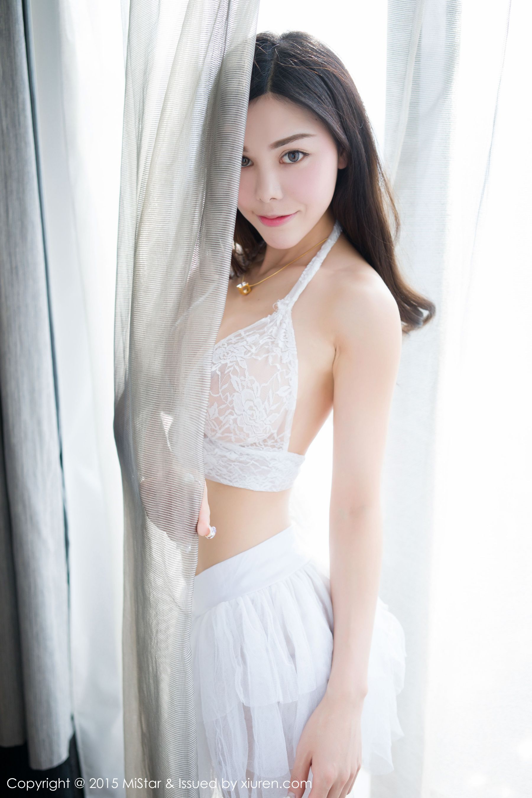 沈佳熹《蕾丝婚纱+透视针织衫》 [魅妍社MiStar] Vol.048 第7张图