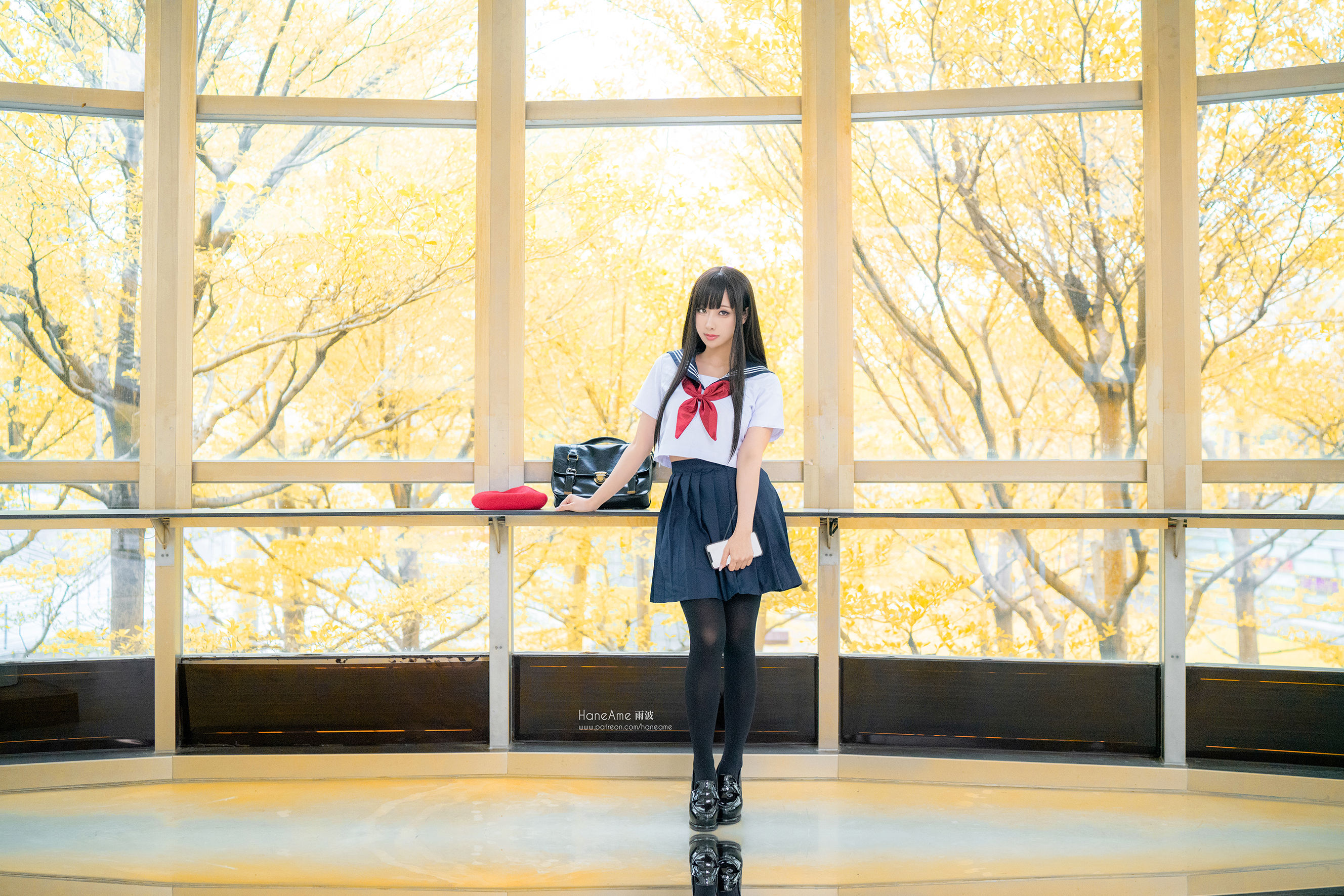[COS福利] Hane Ame 雨波写真 - JK 第2张图