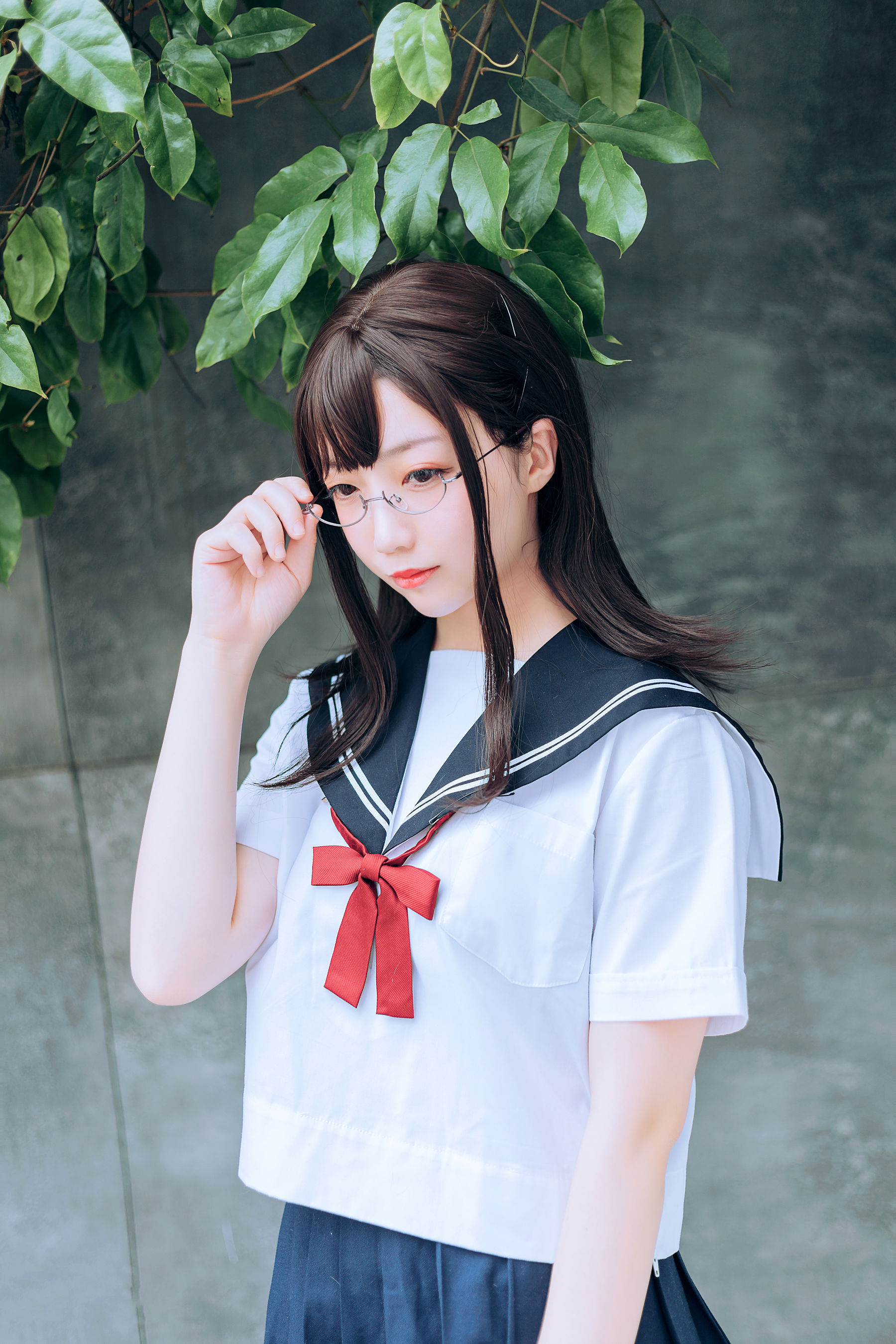 [喵糖映画] VOL.446 你的负卿 绿意JK 写真套图 第4张图