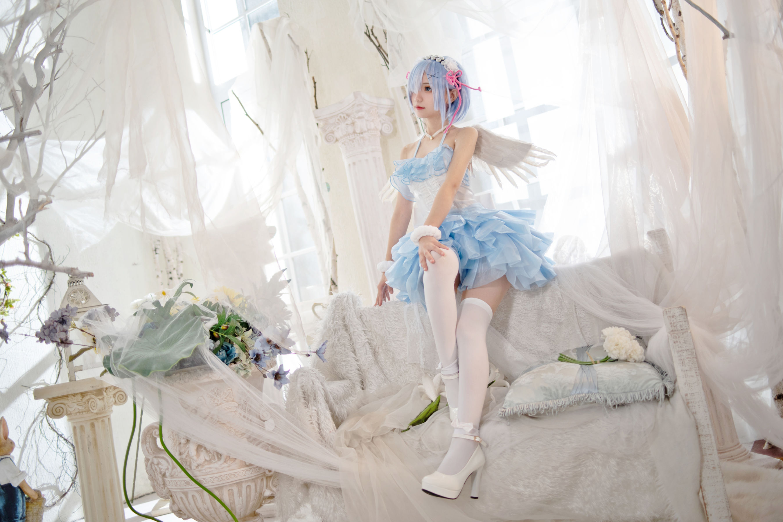 [网红COSER写真] 花柒Hana - 蕾姆天使 第11张图
