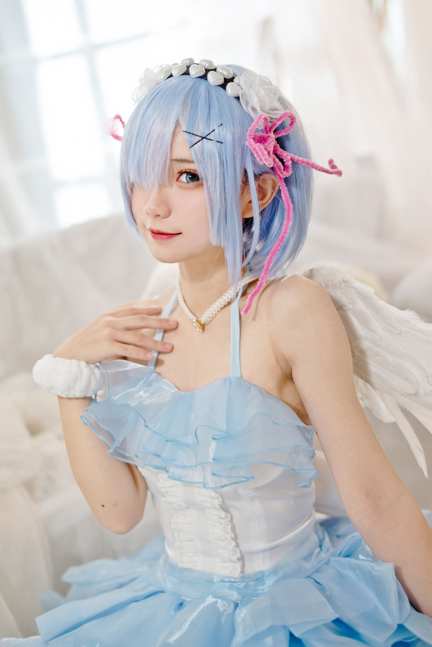 [网红COSER写真] 花柒Hana - 蕾姆天使 第16张图