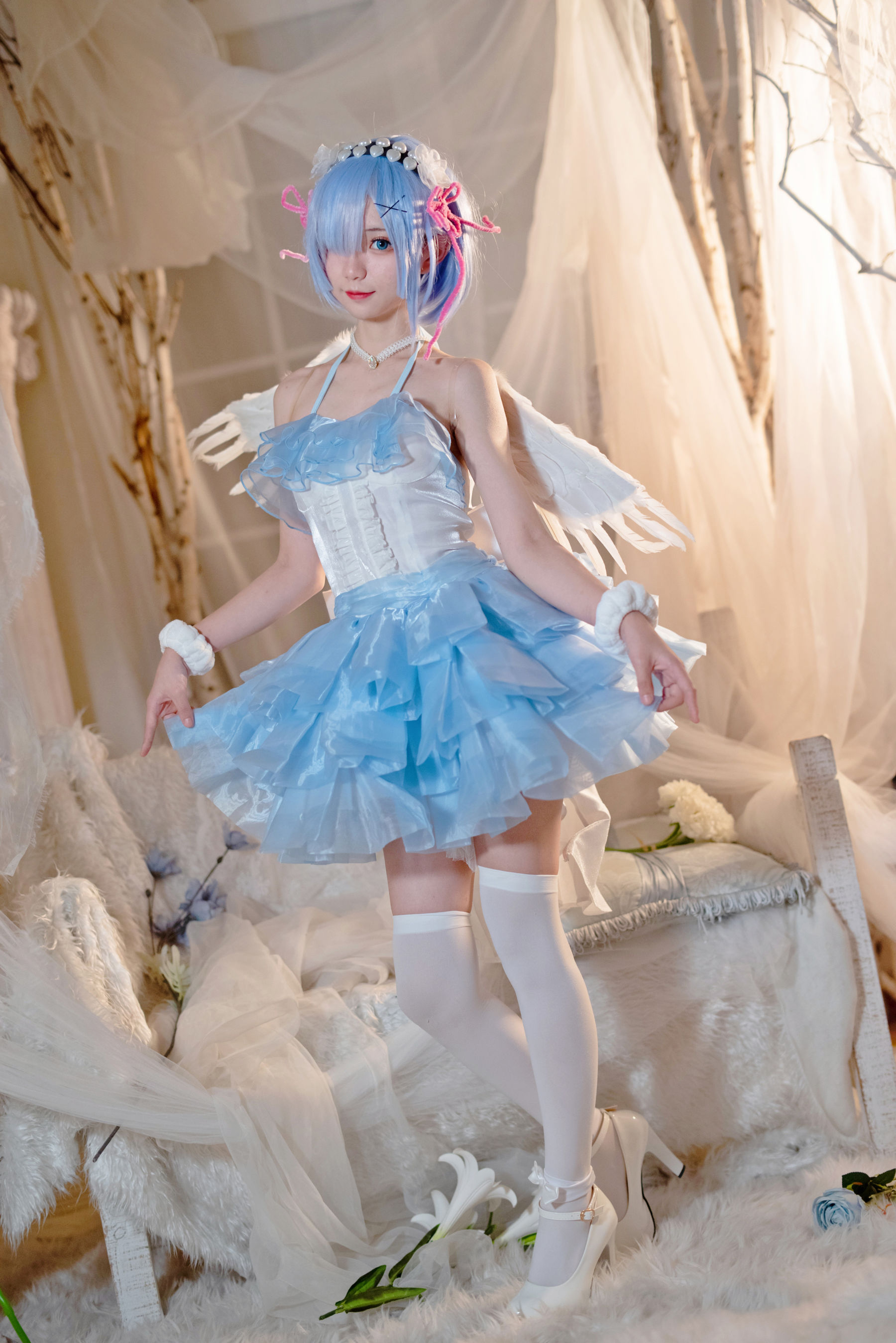 [网红COSER写真] 花柒Hana - 蕾姆天使 第17张图