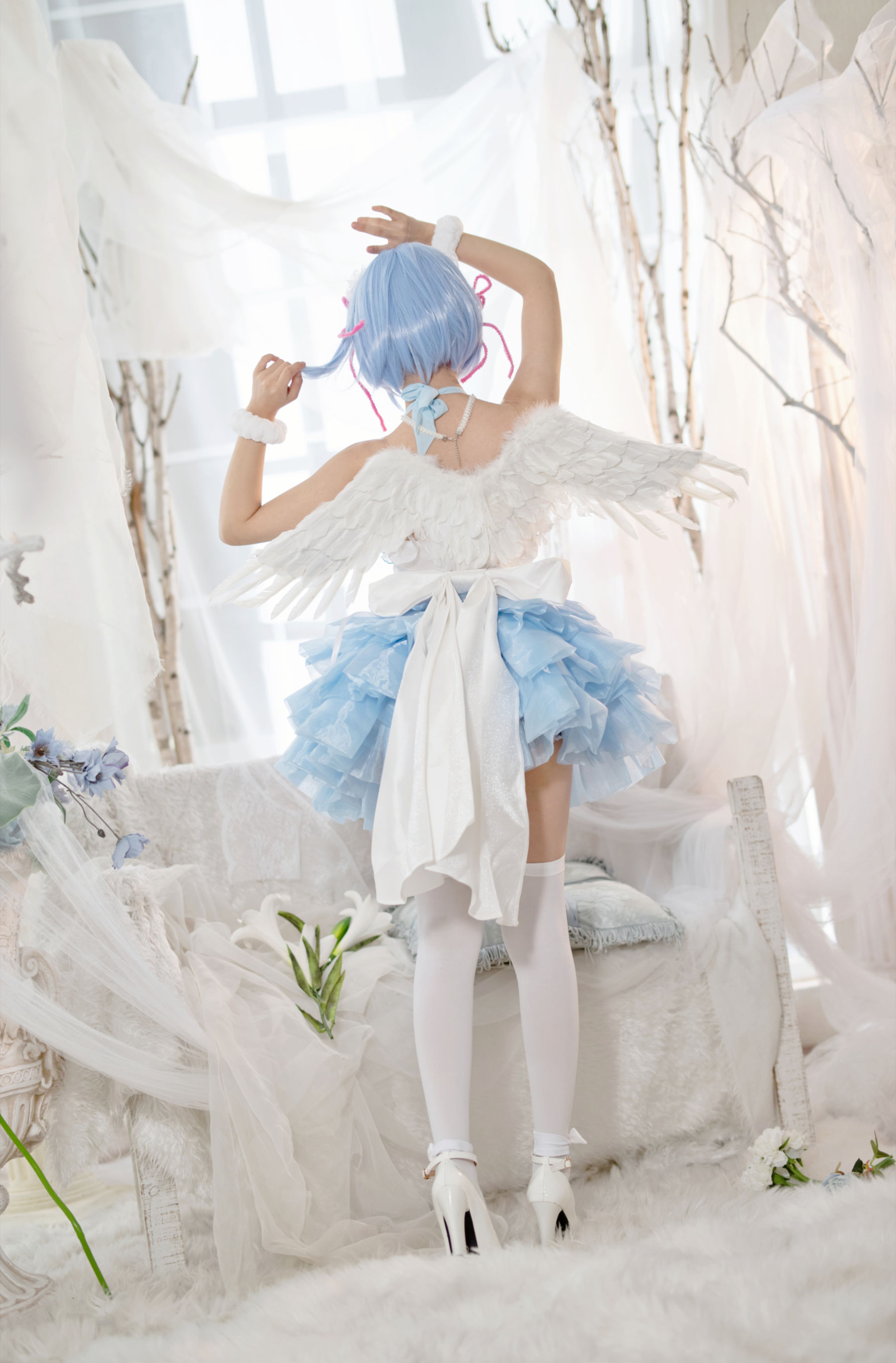 [网红COSER写真] 花柒Hana - 蕾姆天使 第2张图