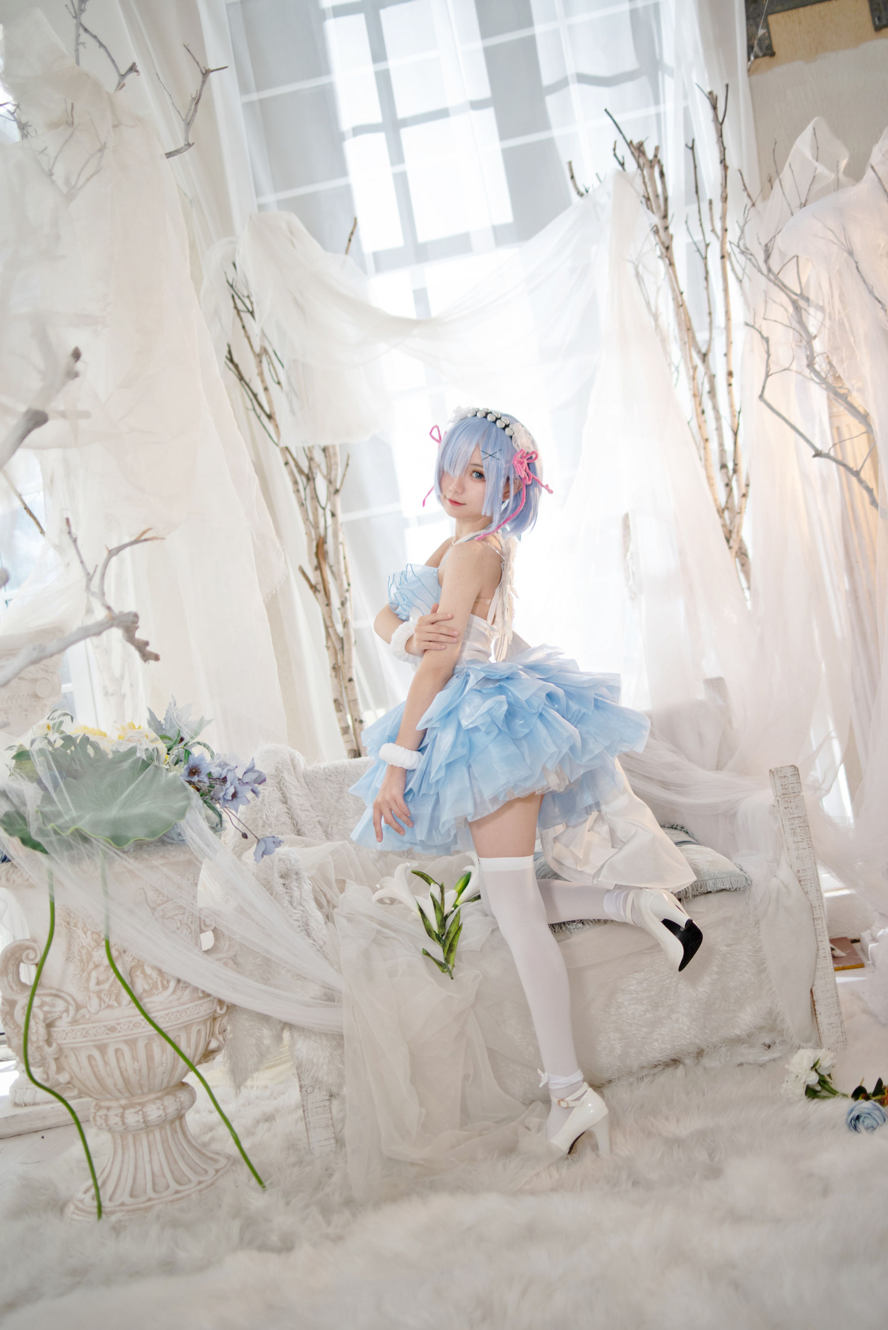 [网红COSER写真] 花柒Hana - 蕾姆天使 第3张图