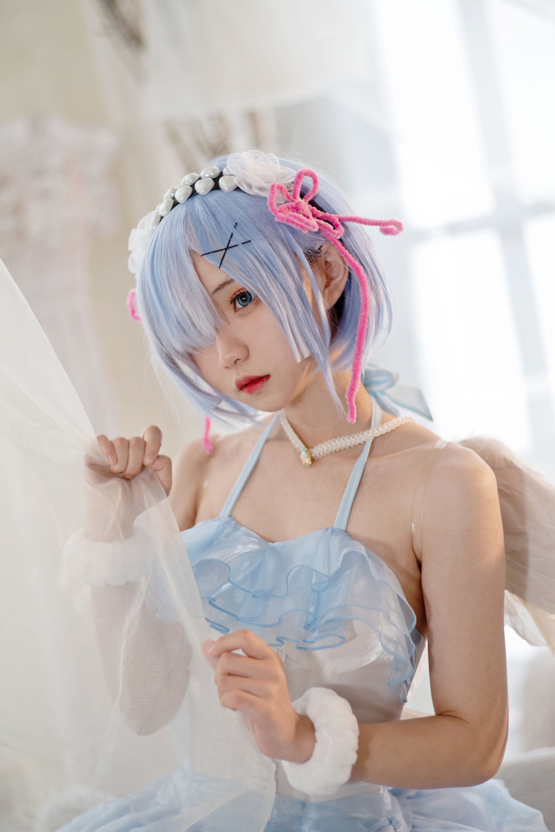 [网红COSER写真] 花柒Hana - 蕾姆天使 第5张图
