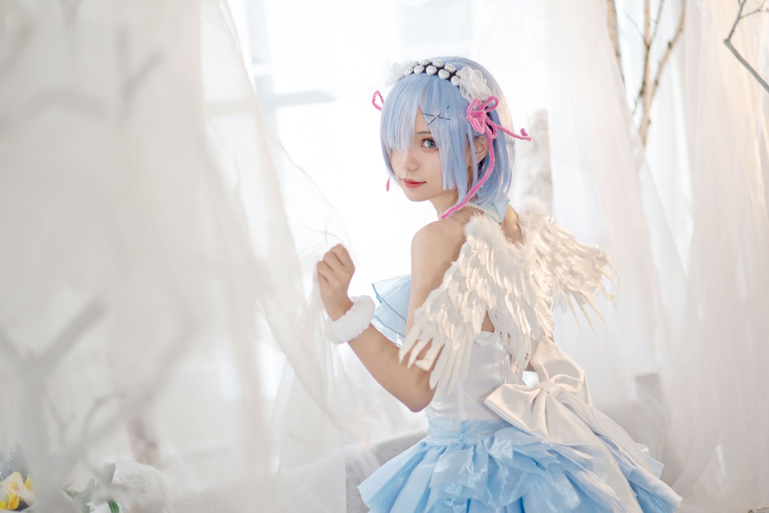 [网红COSER写真] 花柒Hana - 蕾姆天使 第6张图