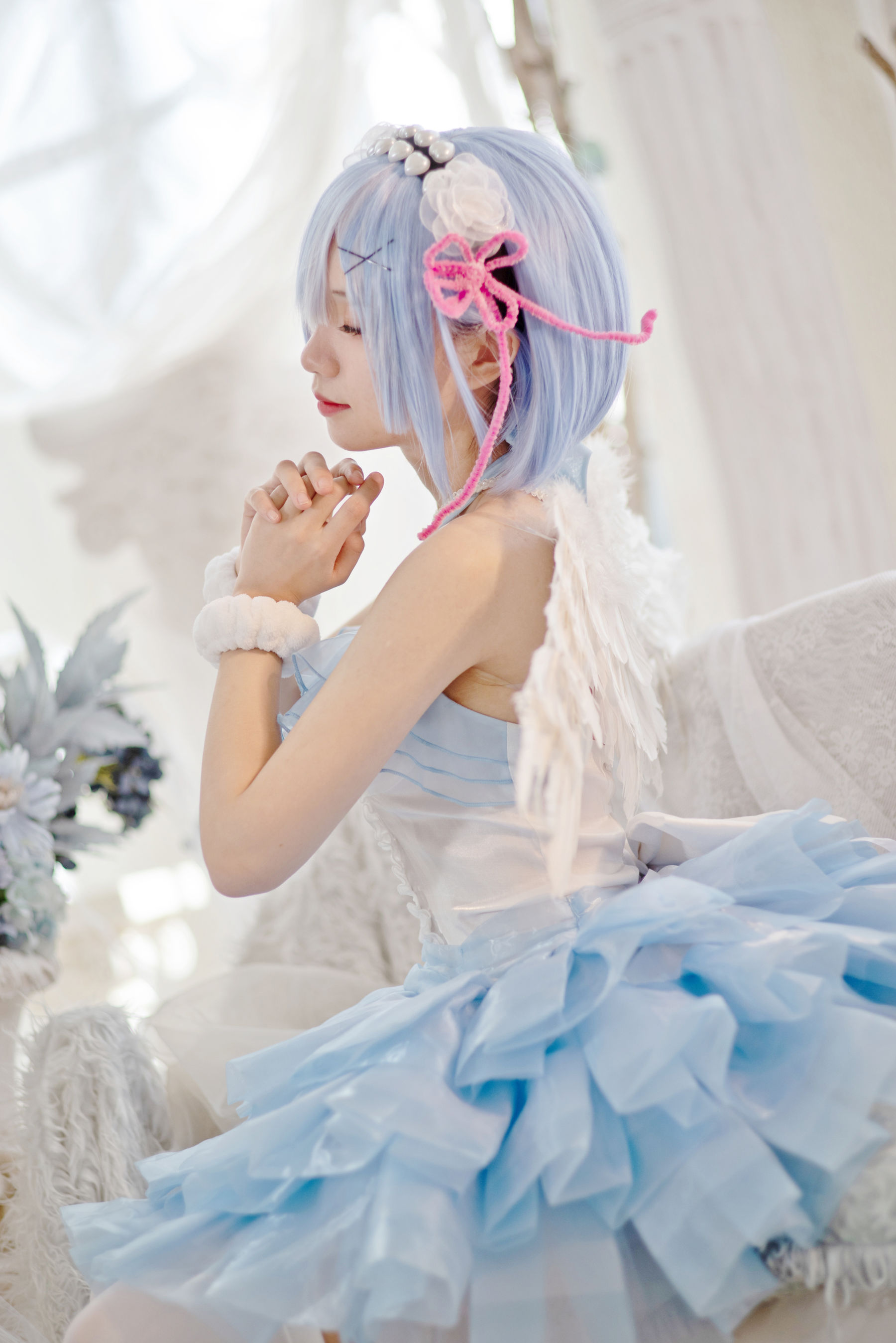 [网红COSER写真] 花柒Hana - 蕾姆天使 第7张图