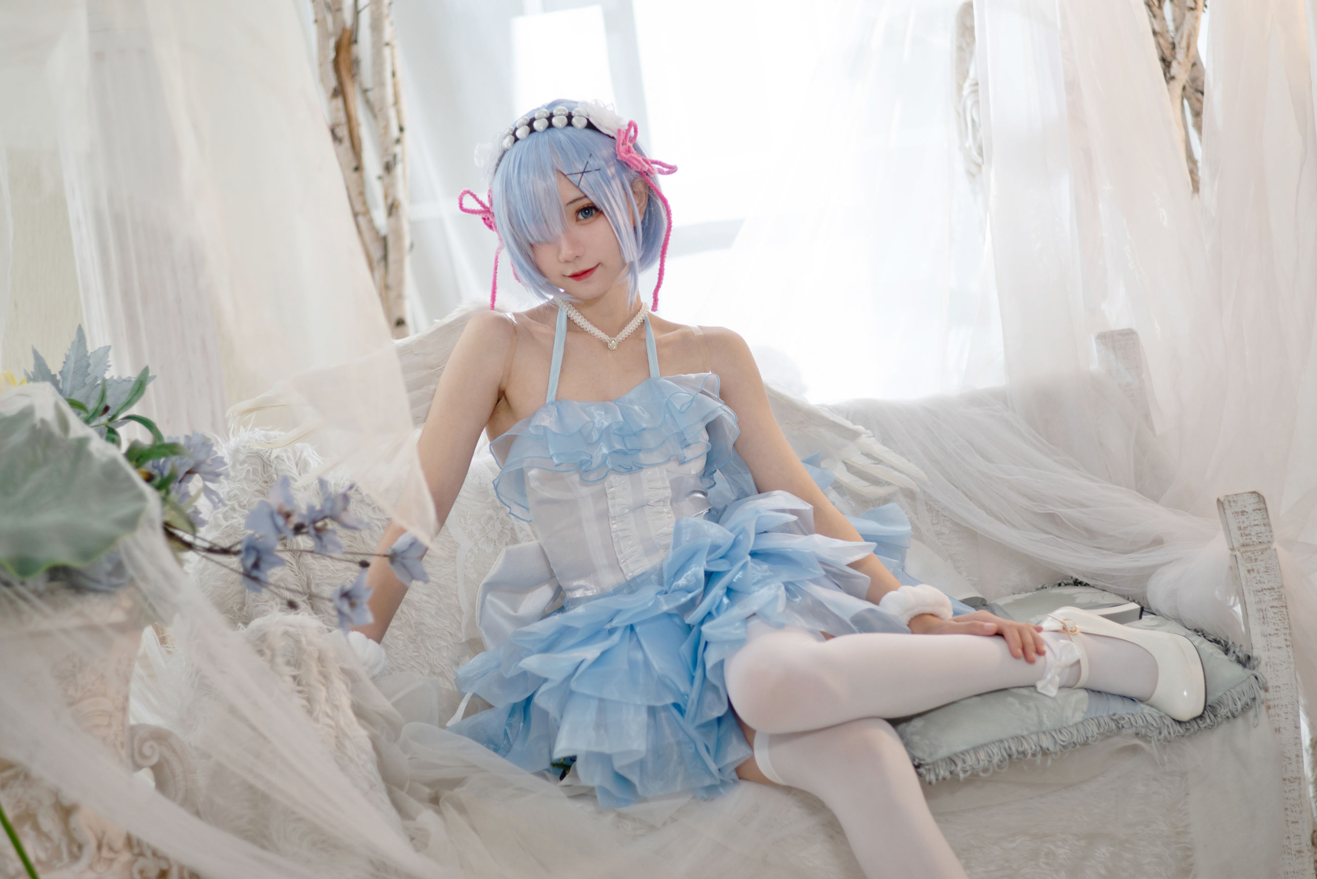 [网红COSER写真] 花柒Hana - 蕾姆天使 第9张图