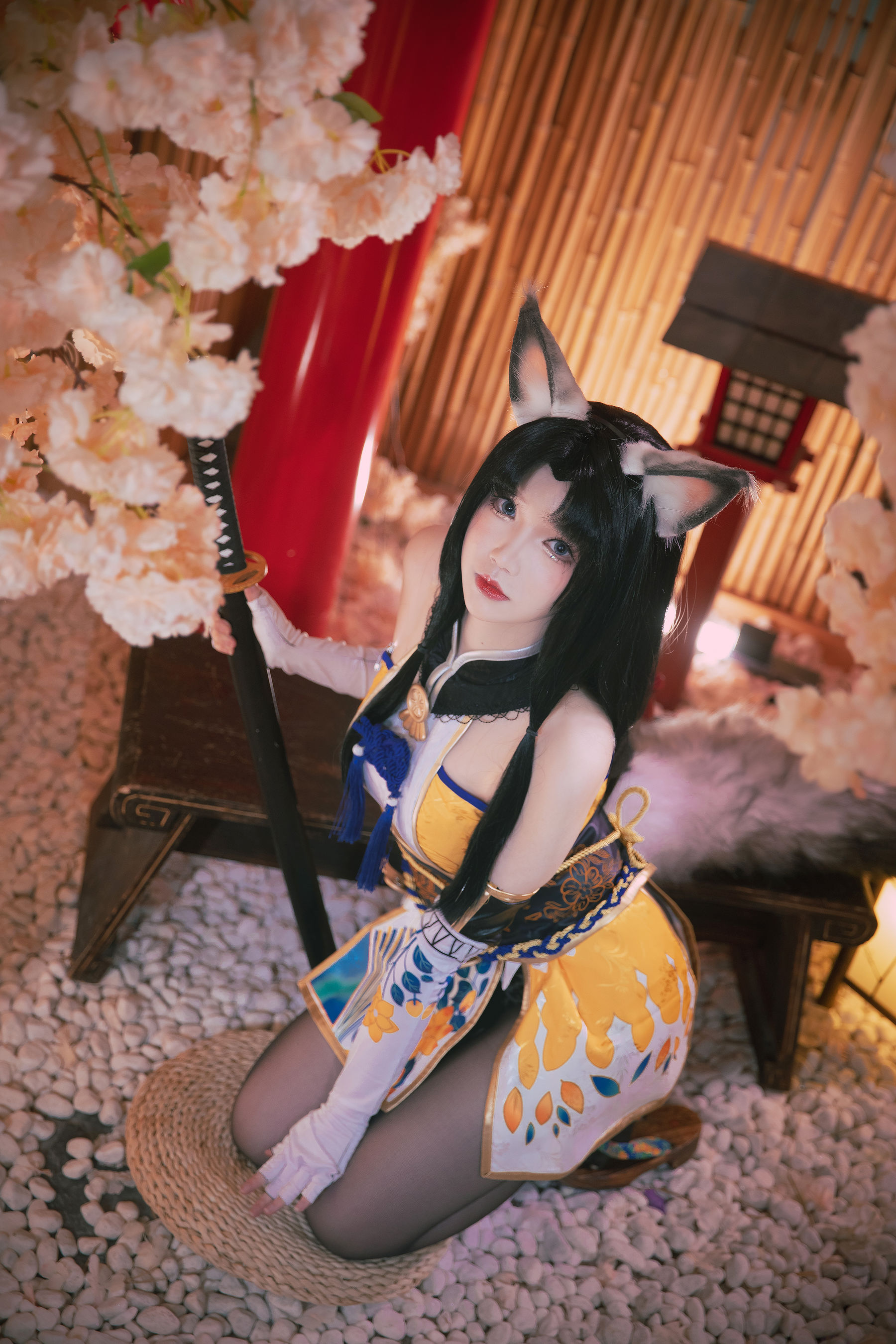 [福利COS] 动漫博主雪晴Astra - 永劫无间 黑丝胡桃 第1张图