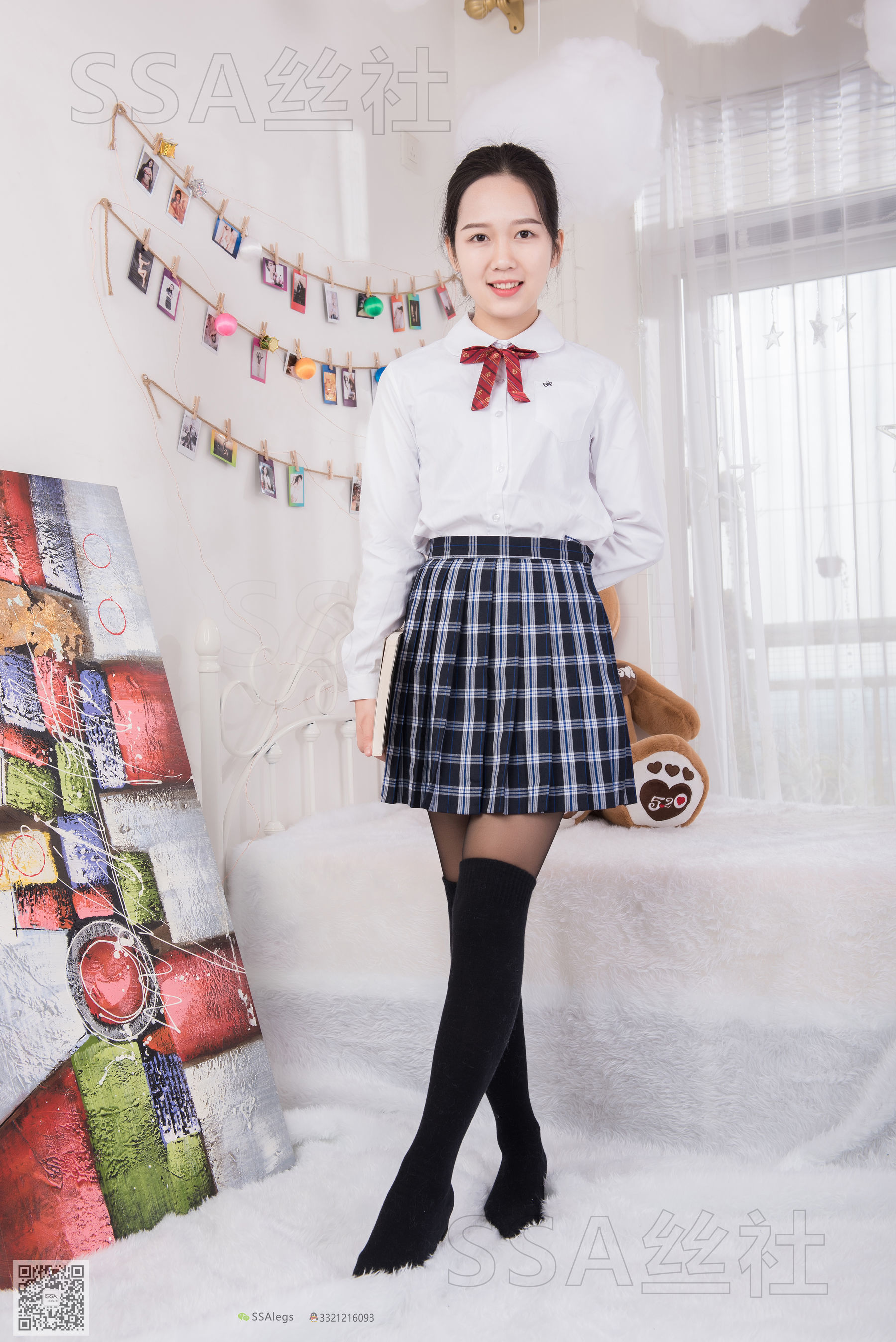 [SSA丝社]超清写真 No.073 萱萱 jk制服黑丝 第22张图