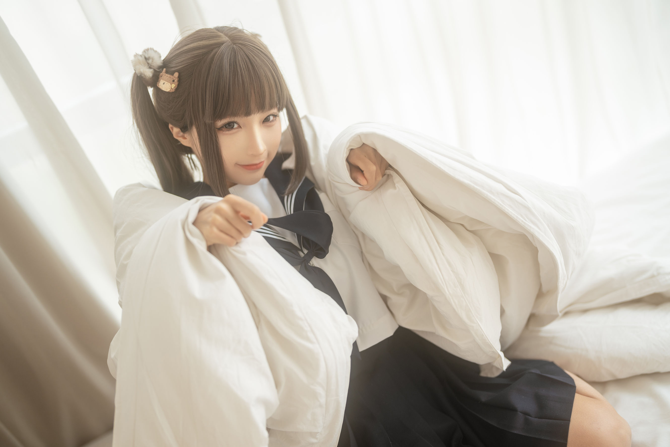 [福利COS] 动漫博主蠢沫沫 - 被窝JK 第8张图