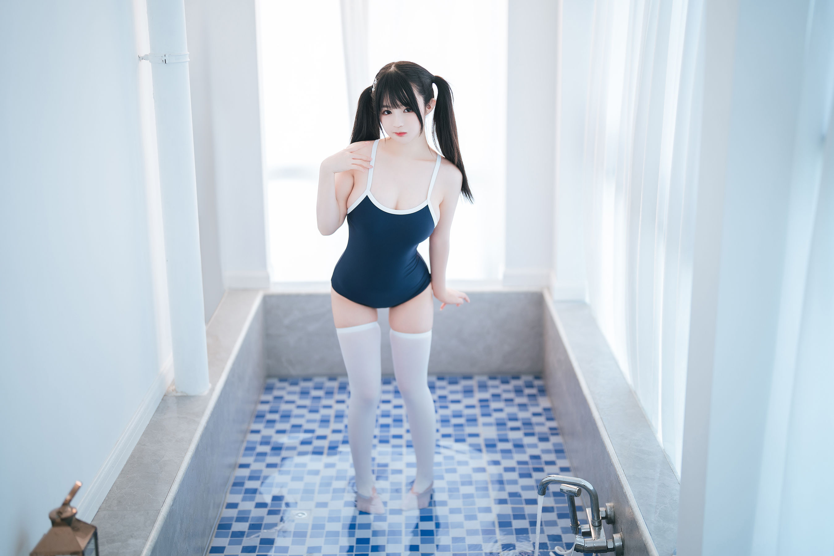 [福利COS] 桜井宁宁 - 白丝死库水 第1张图