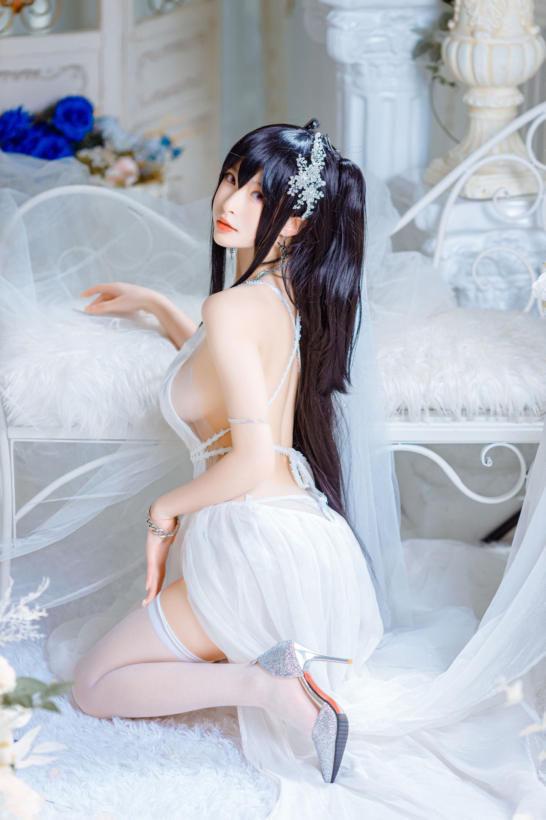 [福利COS] 尤物清水由乃 - 大凤花嫁 第1张图