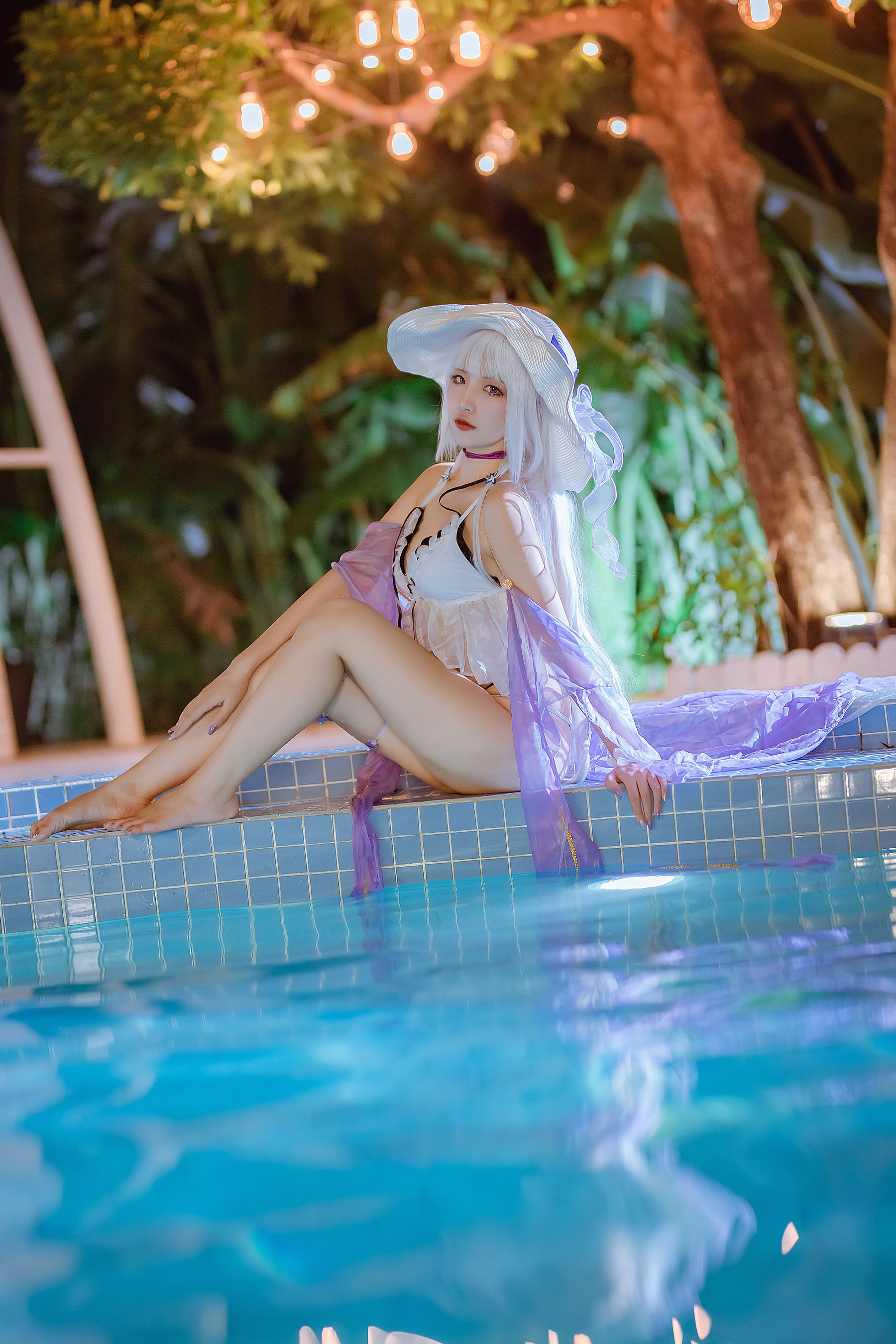 [福利COS] 人气Coser二佐Nisa - 碧蓝光辉泳装 第1张图